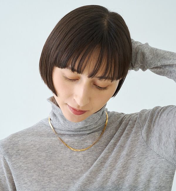Rouge vif「前後2WAYウール釦テレコタートルカットソー」|Tシャツ・カットソー|