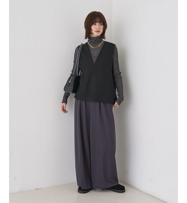 Rouge vif「【人気追加】ストレッチダンボールタックワイドパンツ」|その他|