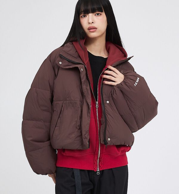 Rouge vif「【KELTY/ケルティ】インサレーションクロップドジャケット / 中綿ブルゾン」|ダウン|ブラウン