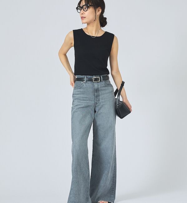 qualite「【YANUK】Wide Flare FRG ワイドフレアパンツ」|デニム|