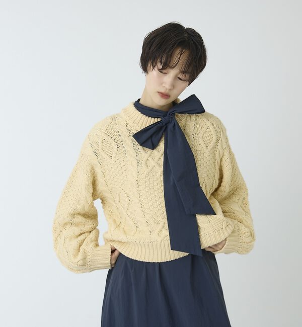 abahouse mavie「【ベッキーコラボ】ボウタイロングワンピース」|ワンピース|