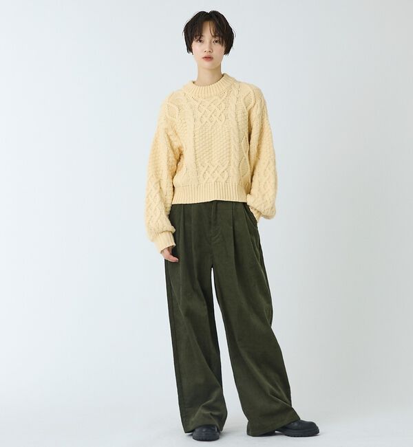 abahouse mavie「【ベッキーコラボ】ケーブル編みニット」|ニット・セーター|