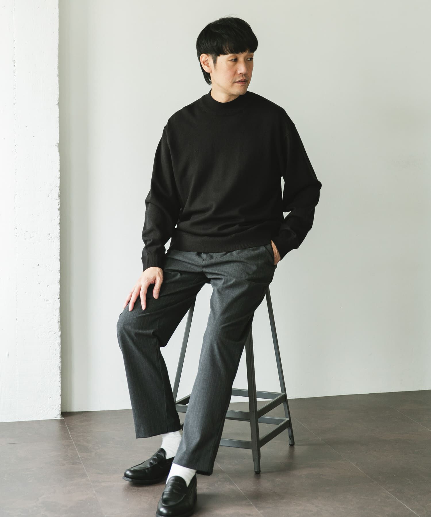 URBAN RESEARCH DOORS「『仁村紗和さん着用』『UR TECH 200日ニット』 モックネック」|ニット・セーター|