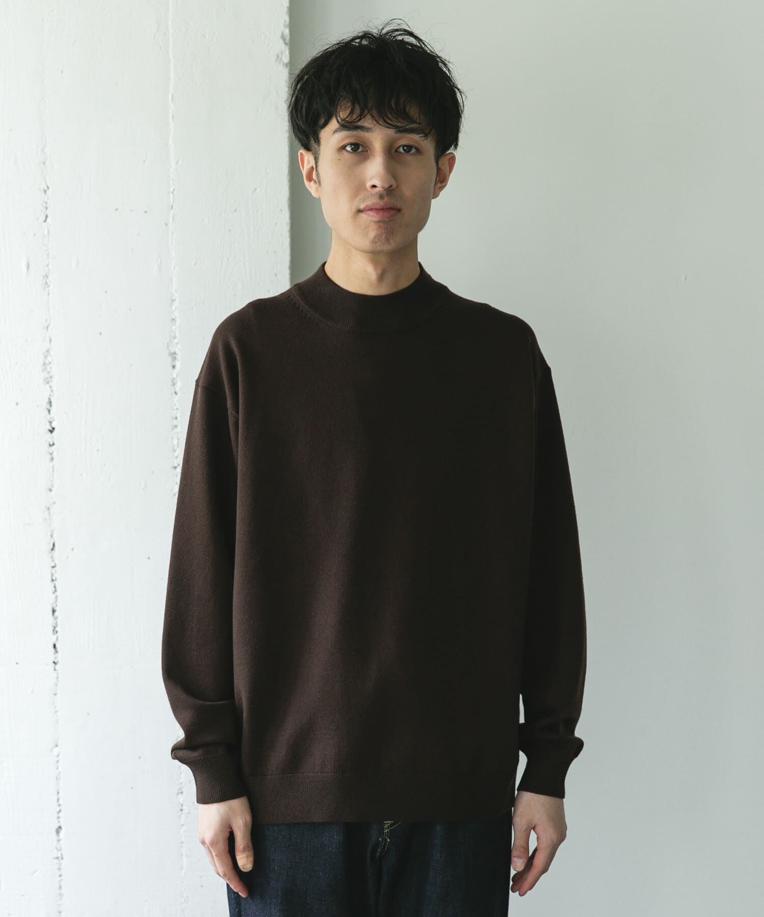 URBAN RESEARCH DOORS「『仁村紗和さん着用』『UR TECH 200日ニット』 モックネック」|ニット・セーター|
