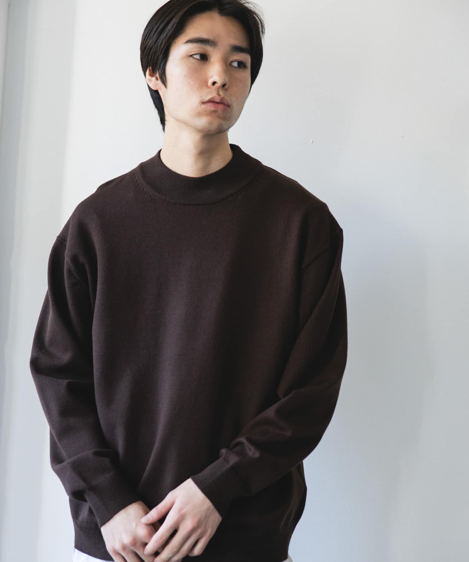 URBAN RESEARCH DOORS「『仁村紗和さん着用』『UR TECH 200日ニット』 モックネック」|ニット・セーター|