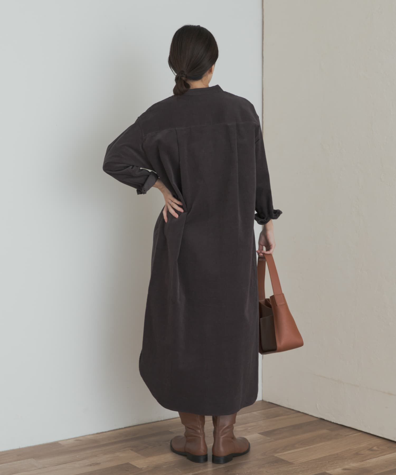 URBAN RESEARCH DOORS「『WEB/一部店舗限定カラー』『UR TECH』コーデュロイシャツワンピース」|ワンピース|