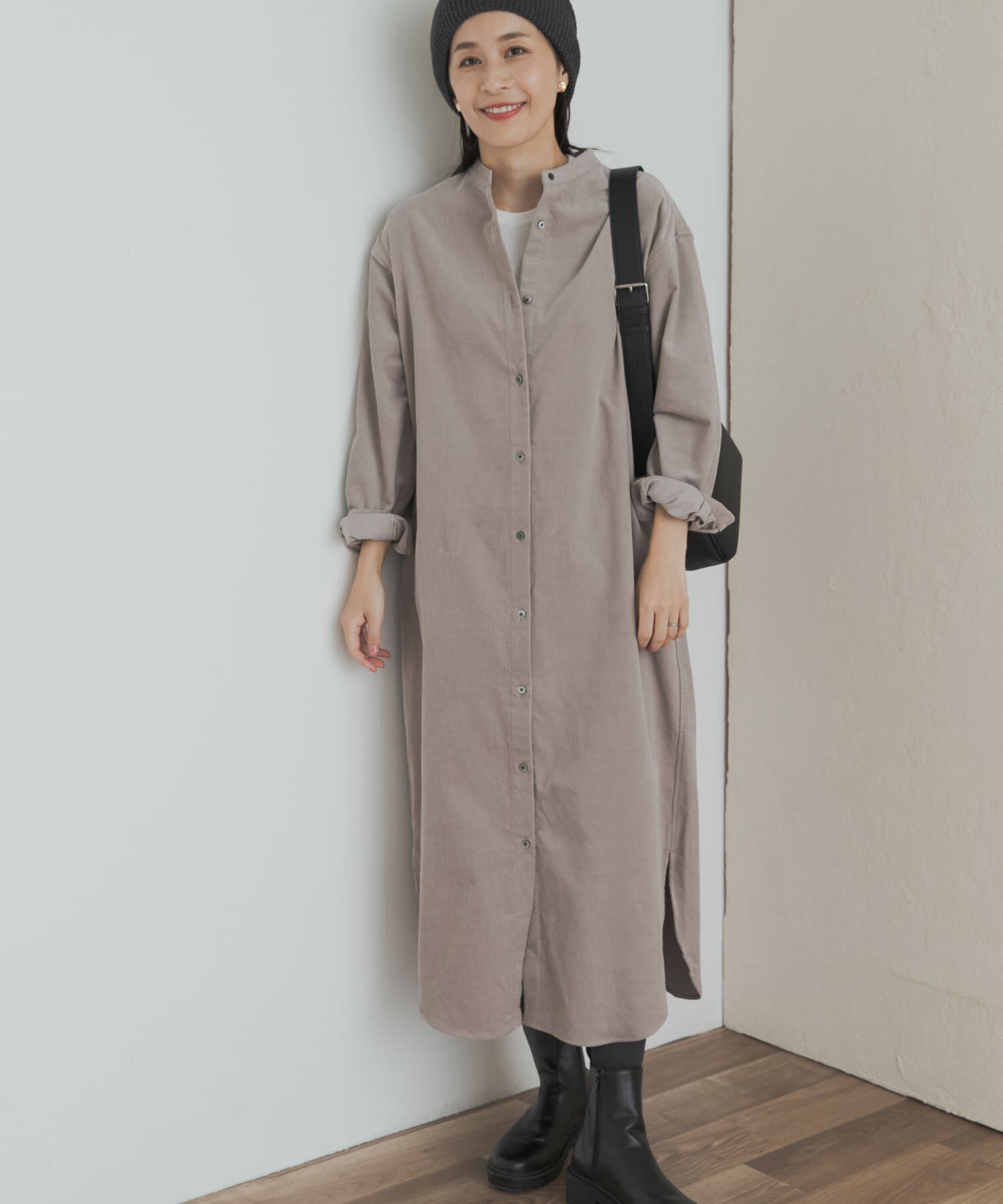 URBAN RESEARCH DOORS「『WEB/一部店舗限定カラー』『UR TECH』コーデュロイシャツワンピース」|ワンピース|