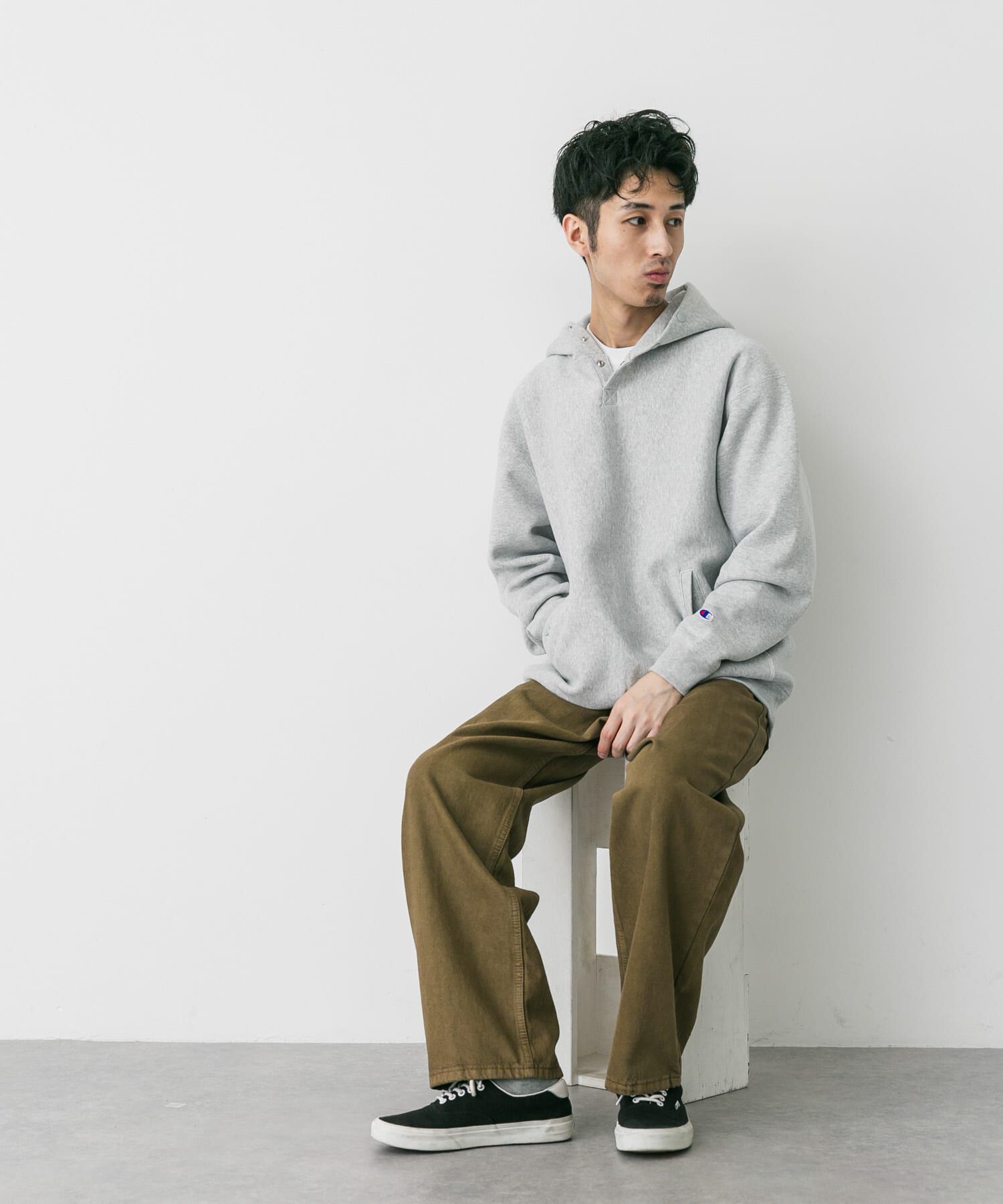 URBAN RESEARCH DOORS「『別注』Champion&times;DOORS　RW HALF SNAP PARKA」|パーカー|