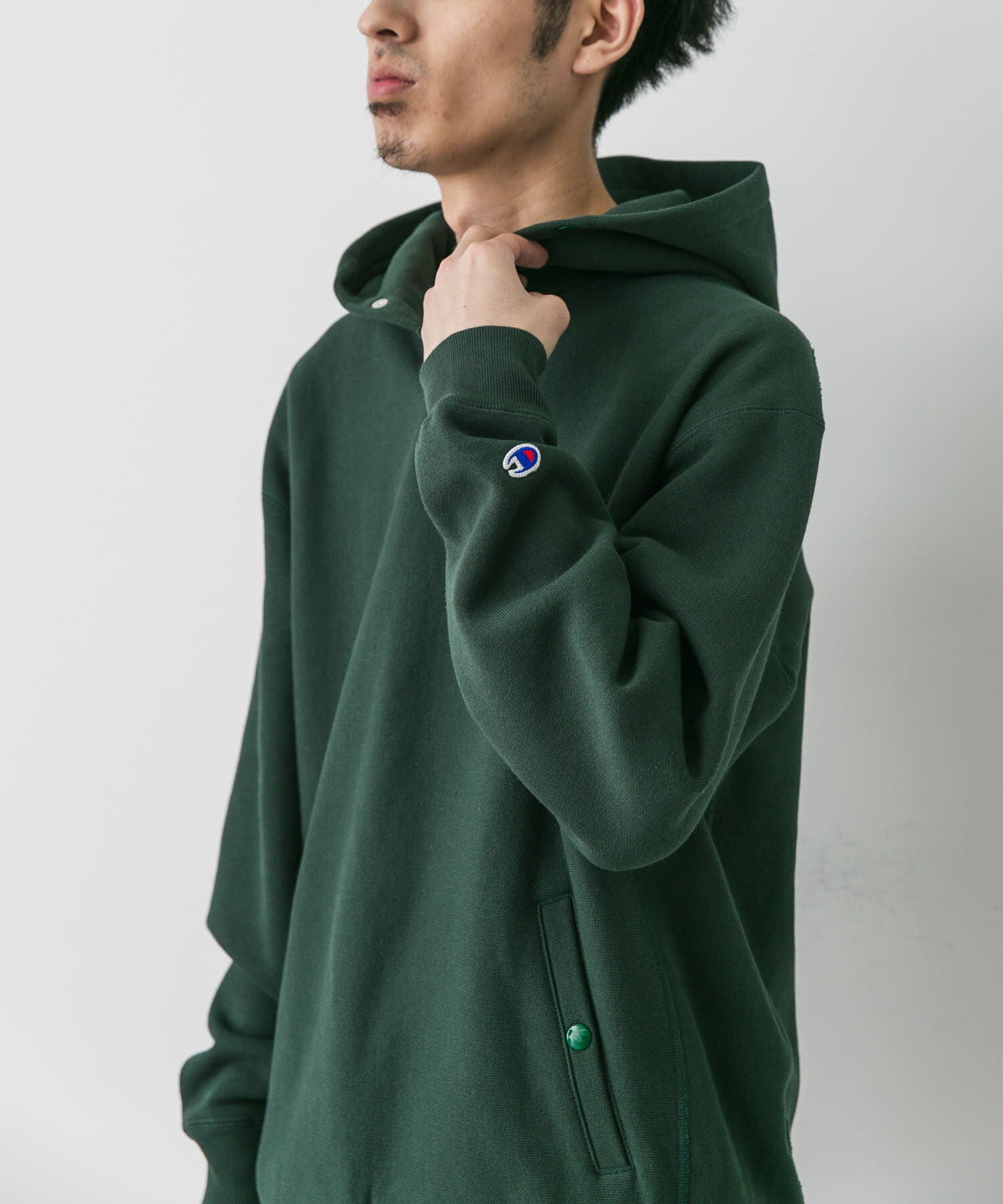 URBAN RESEARCH DOORS「『別注』Champion&times;DOORS　RW HALF SNAP PARKA」|パーカー|