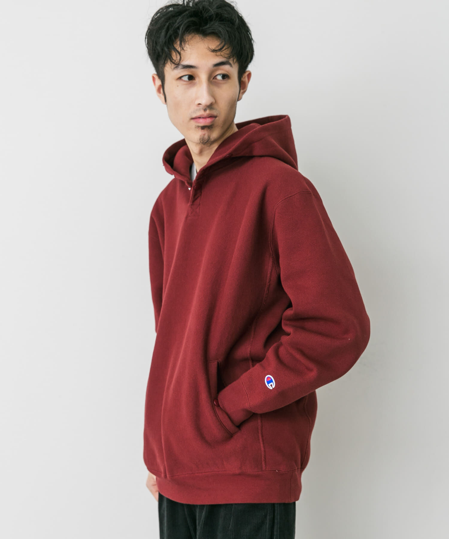 URBAN RESEARCH DOORS「『別注』Champion&times;DOORS　RW HALF SNAP PARKA」|パーカー|