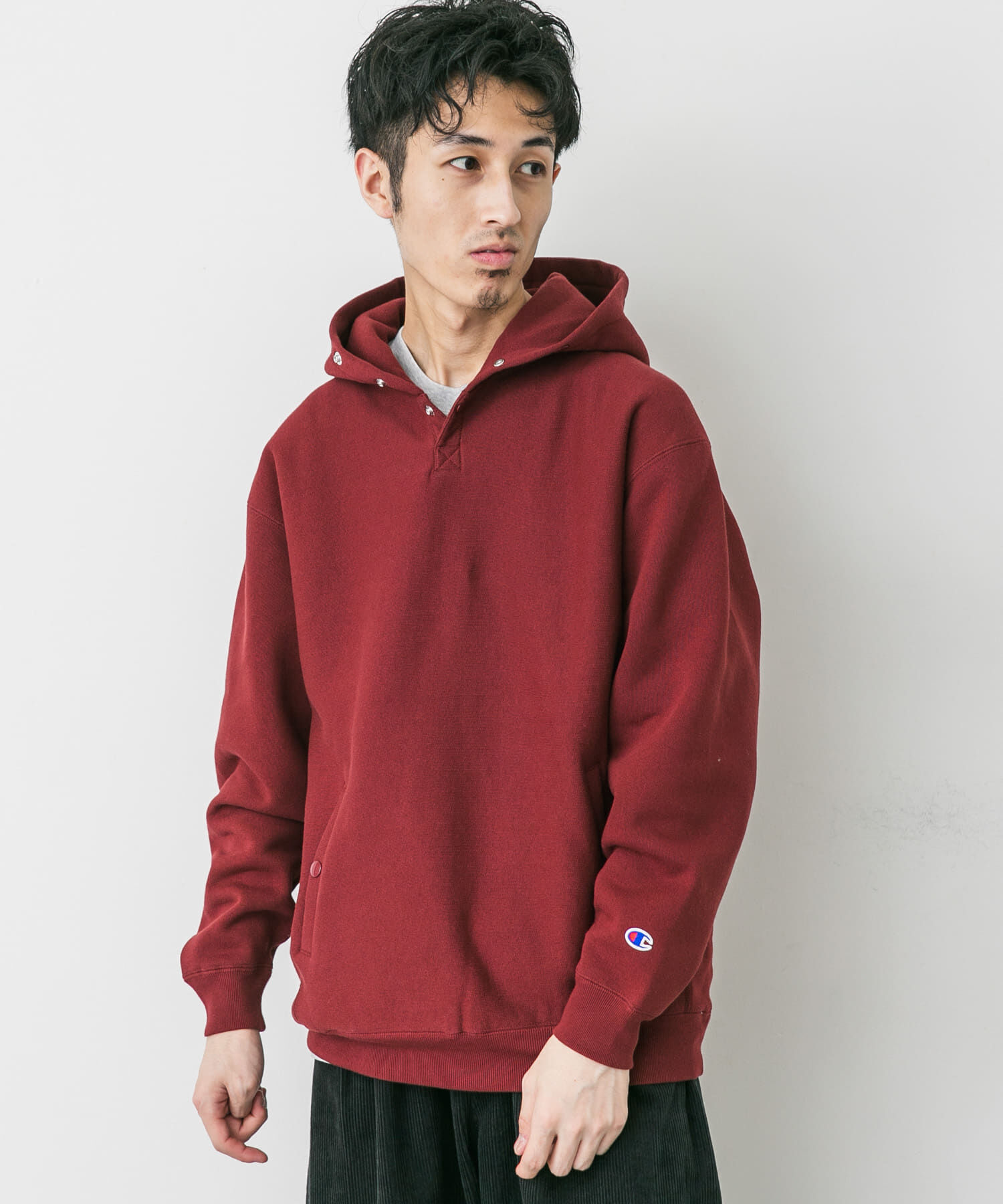 URBAN RESEARCH DOORS「『別注』Champion&times;DOORS　RW HALF SNAP PARKA」|パーカー|