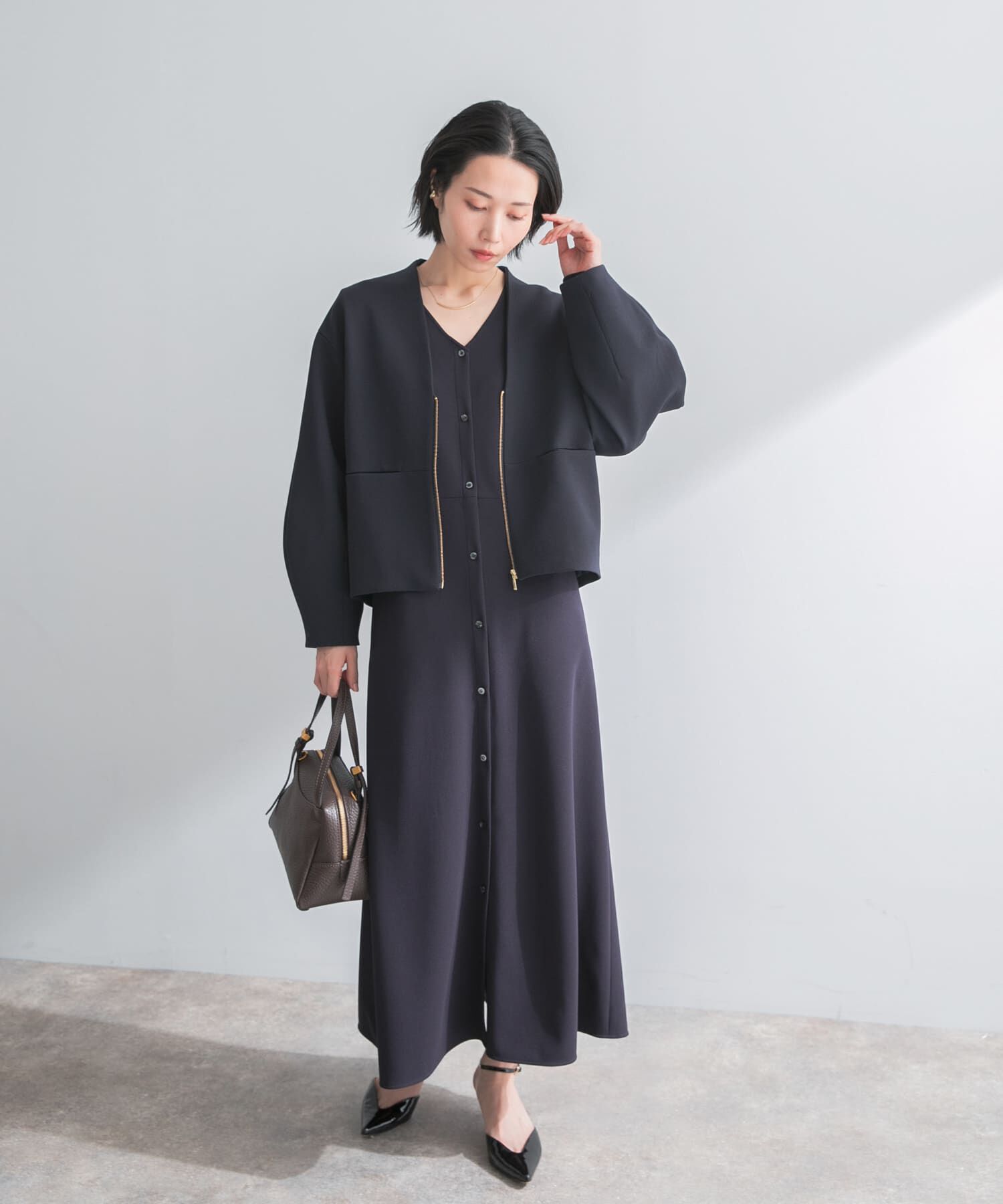URBAN RESEARCH ROSSO「ストレッチジョーゼットワンピース」|ワンピース|