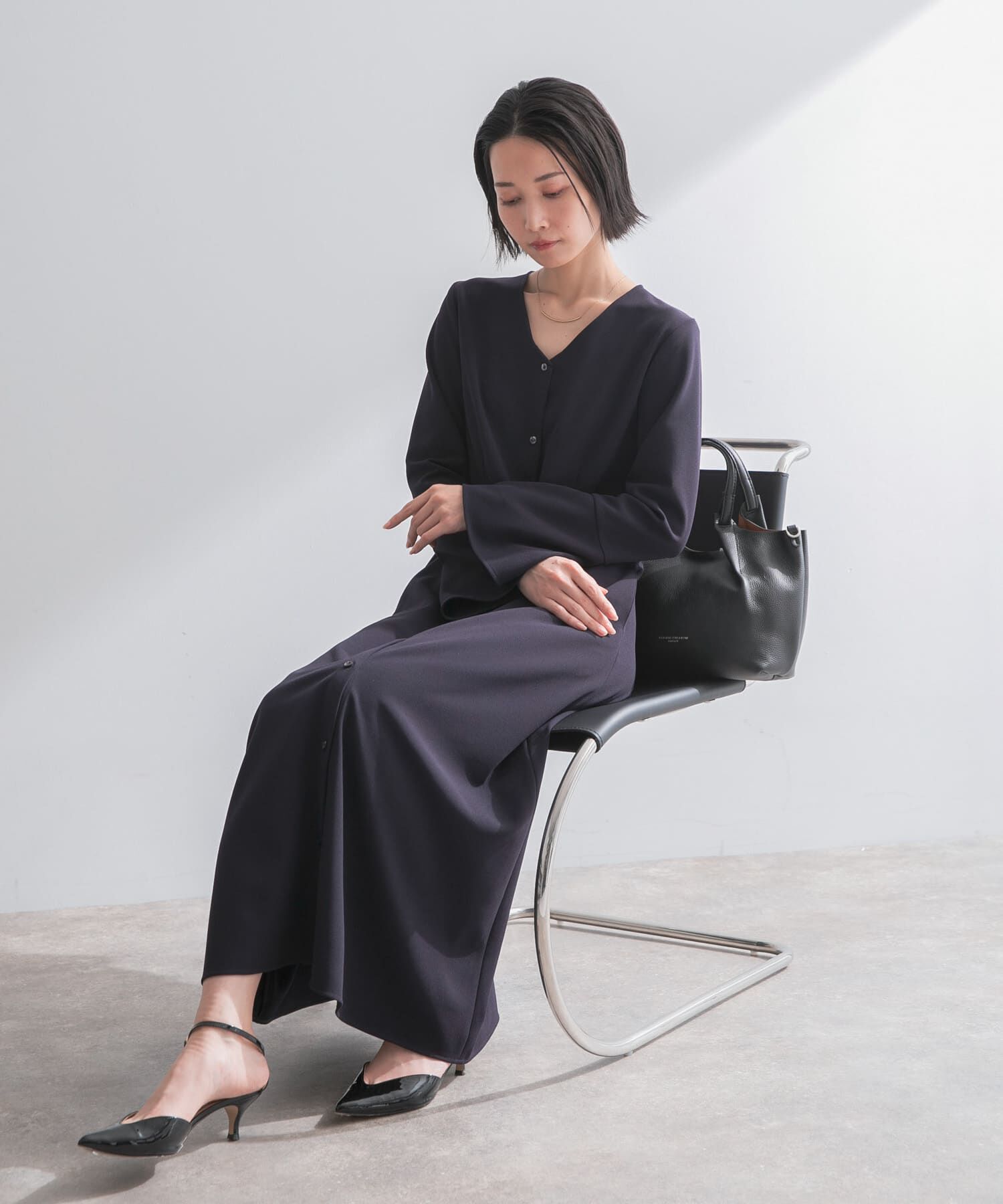 URBAN RESEARCH ROSSO「ストレッチジョーゼットワンピース」|ワンピース|