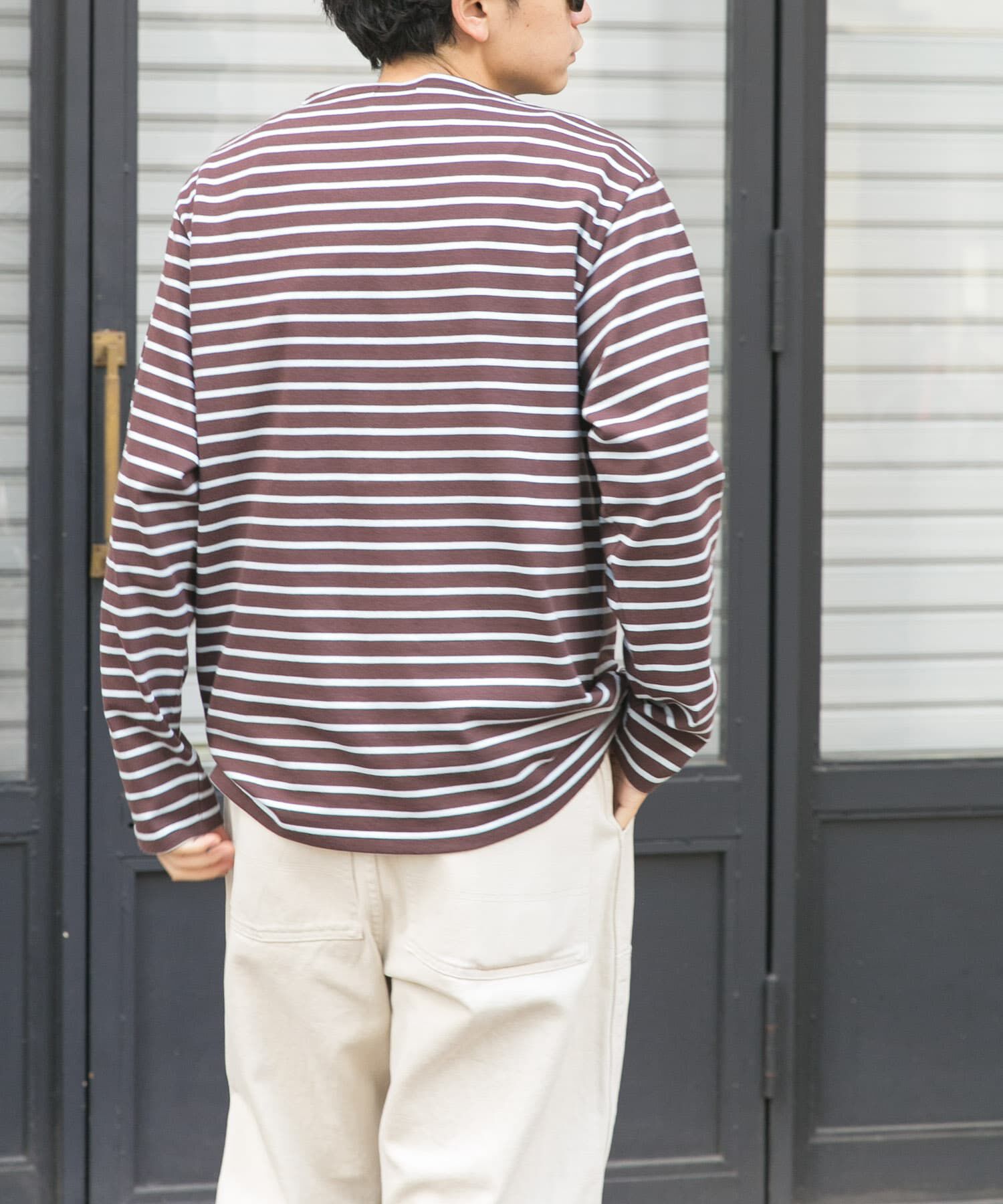 URBAN RESEARCH DOORS「FORK&SPOON　ボートネックボーダー」|Tシャツ・カットソー|