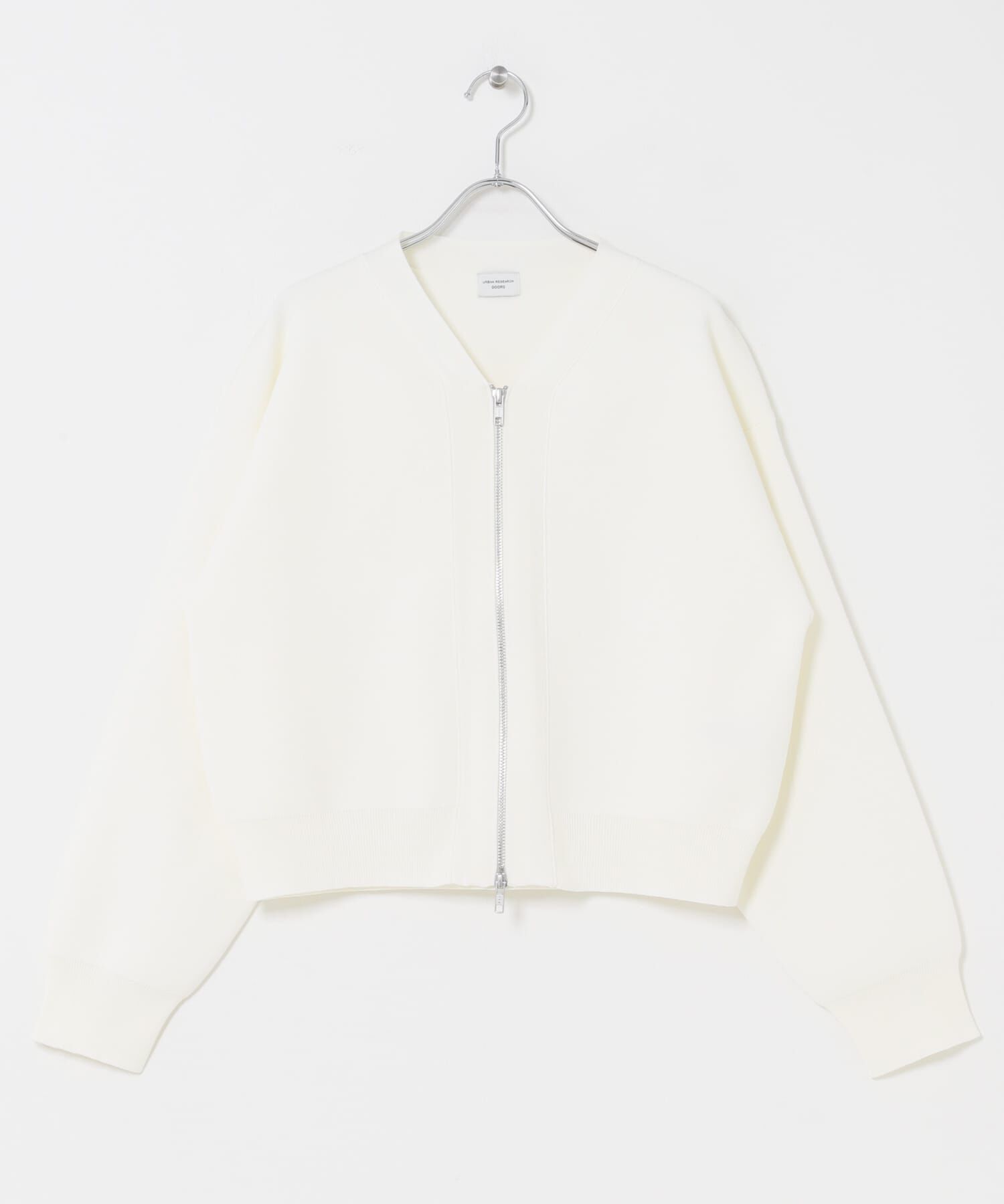 URBAN RESEARCH DOORS「『仁村紗和さん着用』『UR TECH Renew Knit』VネックZIPカーディガン」|カーディガン|
