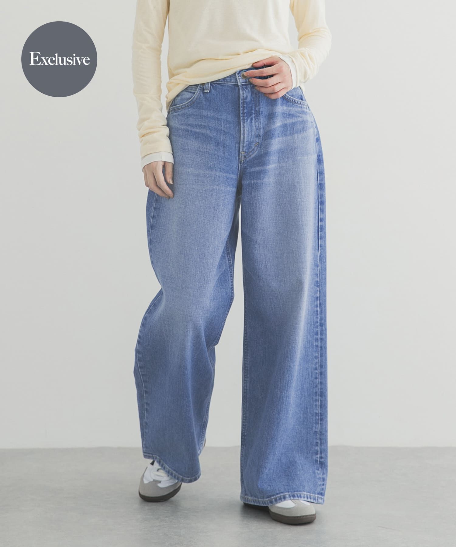 URBAN RESEARCH DOORS「『別注』Lee101&times;DOORS　WIDE PANTS」|デニム|ライトインディゴブル