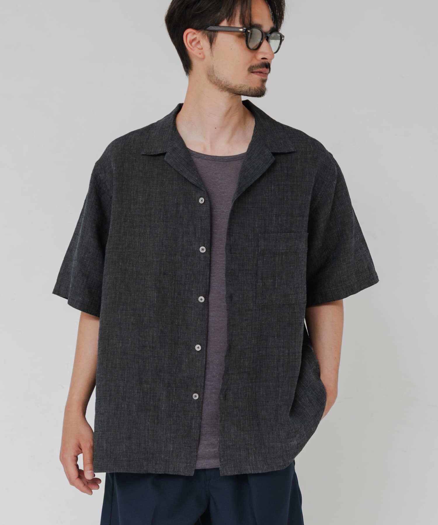 URBAN RESEARCH「LINEN CHAMBRAY O/C SHIRTS」|シャツ・ブラウス|