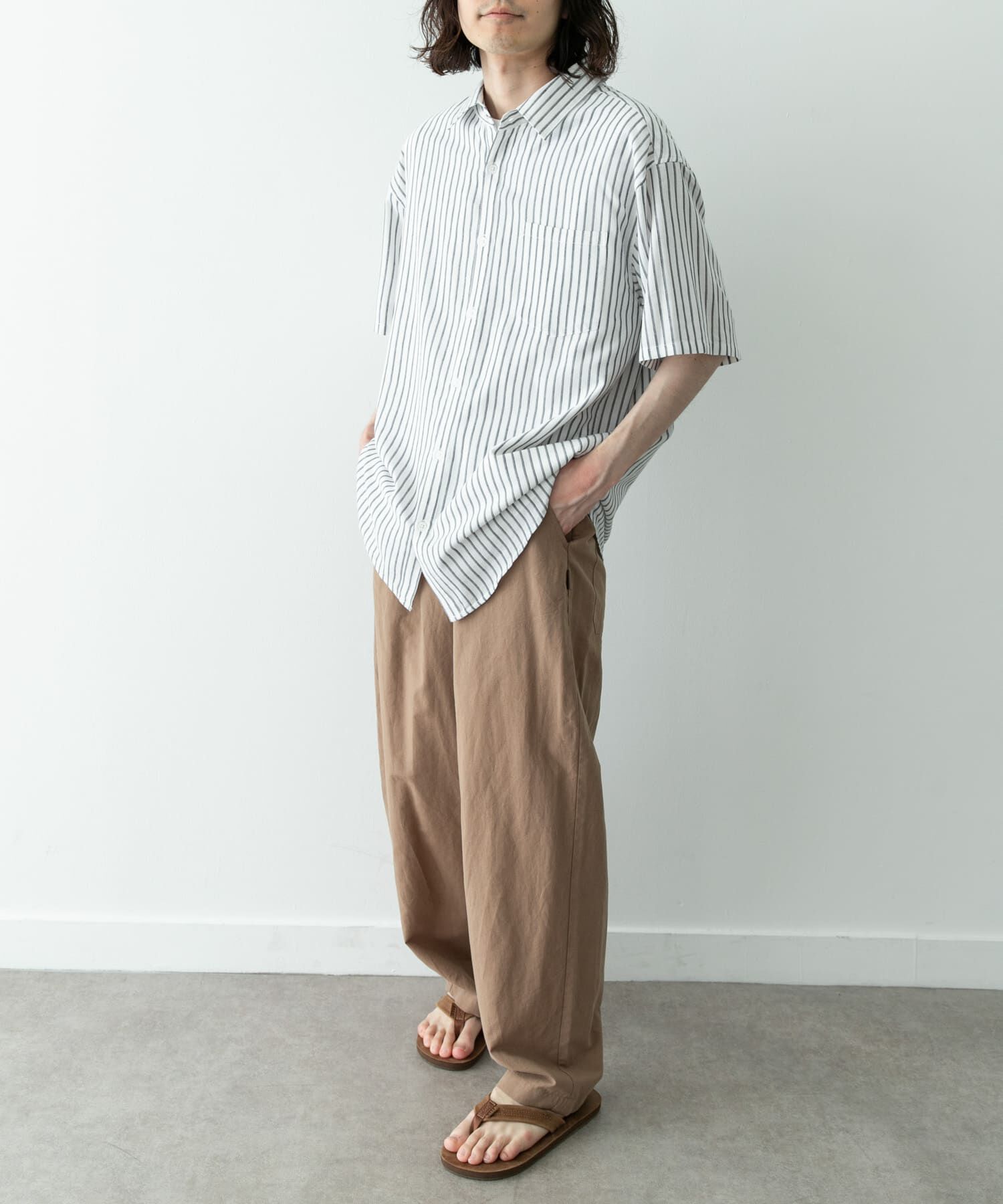 Sonny Label 「接触冷感リネン混ショートスリーブシャツ」|シャツ・ブラウス|