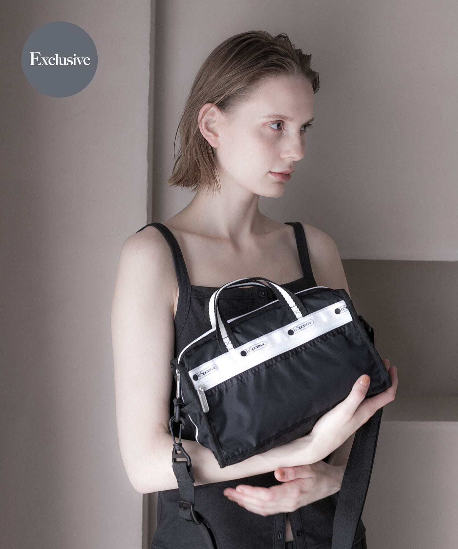 URBAN RESEARCH「『別注』LeSportsac&times;URBAN RESEARCH　MINI DUFFLE CROSSBODY」|ショルダー・メッセンジャー|ブラック