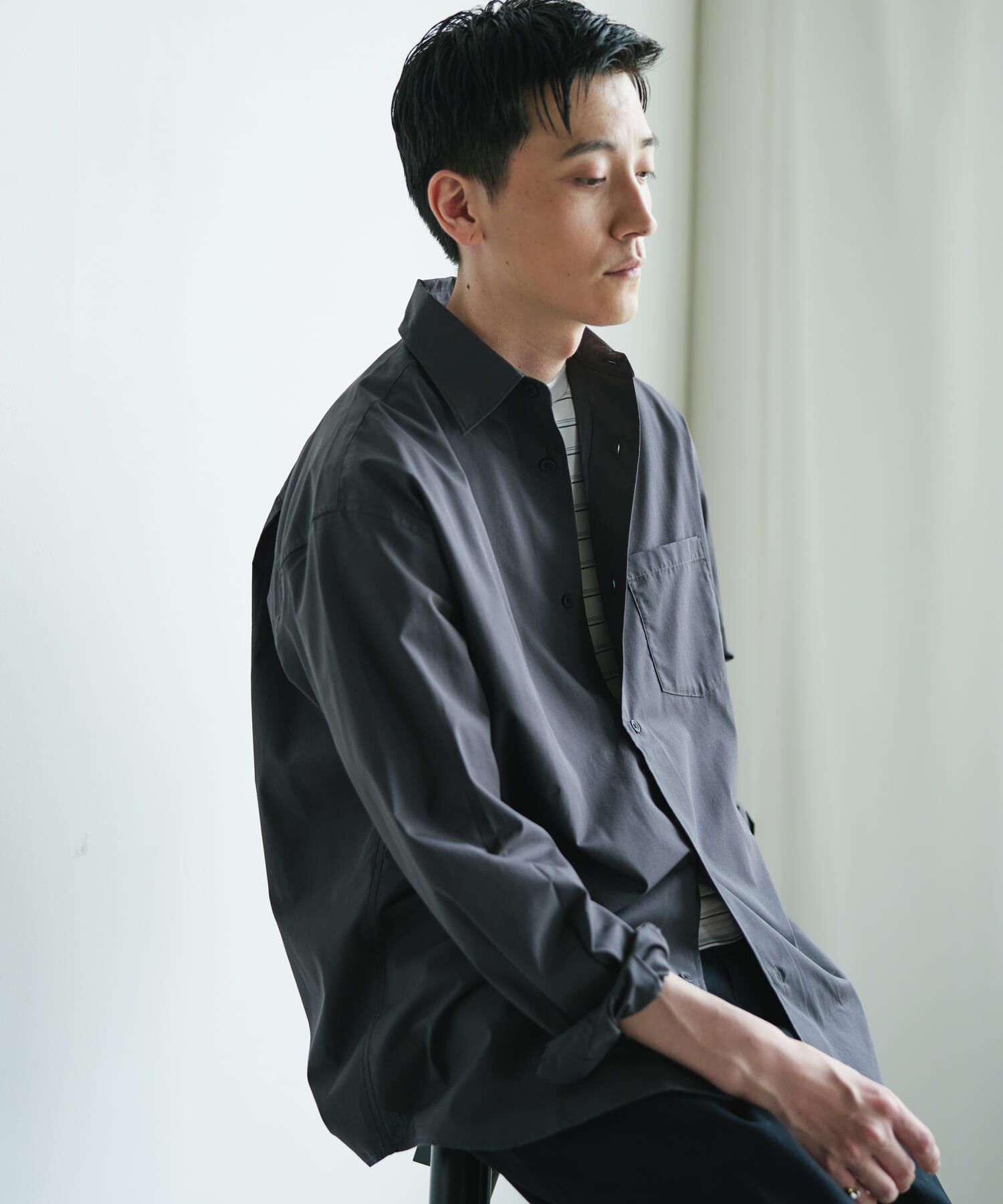 URBAN RESEARCH DOORS「『速乾/イージーケア/UVカット』『URTECH』Aircare ロングスリーブシャツ 26AW」|シャツ・ブラウス|