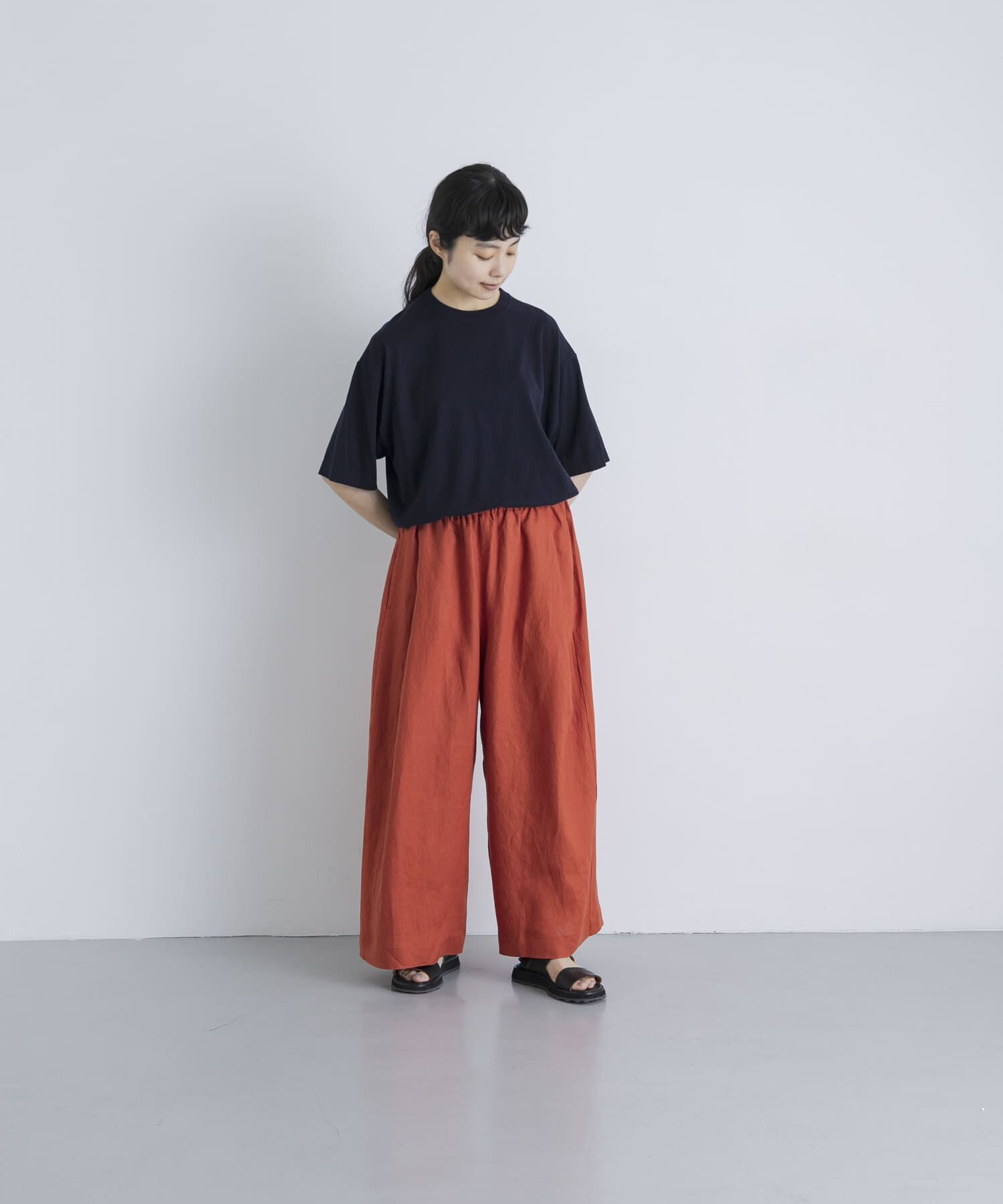 かぐれ「カラーリネンクロップドパンツ」|その他|