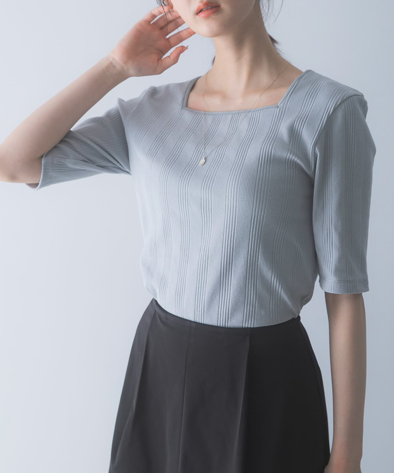 URBAN RESEARCH ROSSO「『ドラマ着用商品』汗染み防止スクエアネックプルオーバー」|Tシャツ・カットソー|