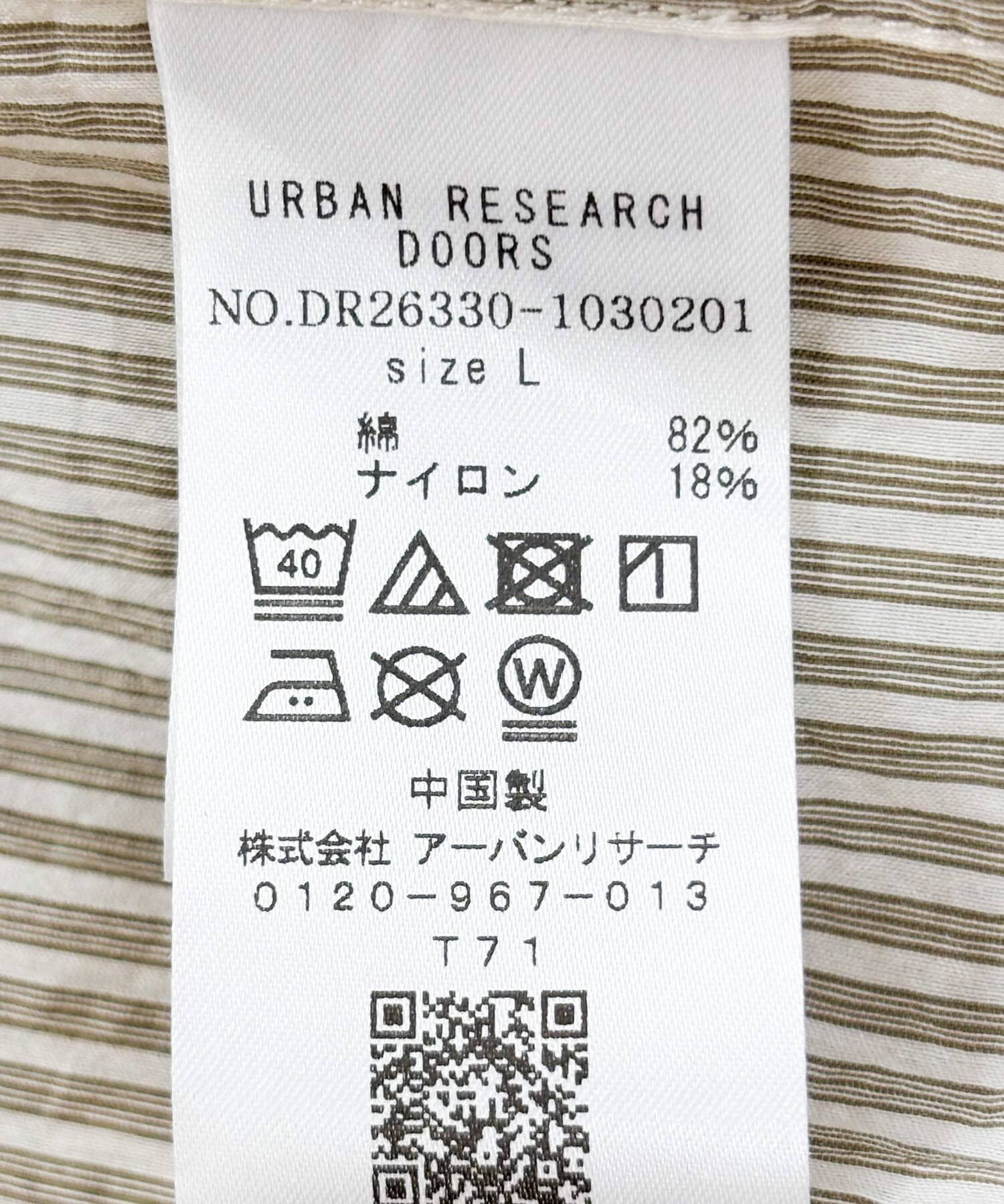 URBAN RESEARCH DOORS「ライトウェイトストライプレギュラーカラーシャツ 26AW」|シャツ・ブラウス|