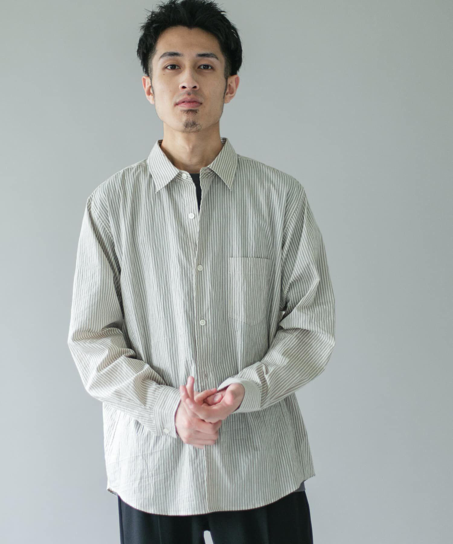 URBAN RESEARCH DOORS「ライトウェイトストライプレギュラーカラーシャツ 26AW」|シャツ・ブラウス|