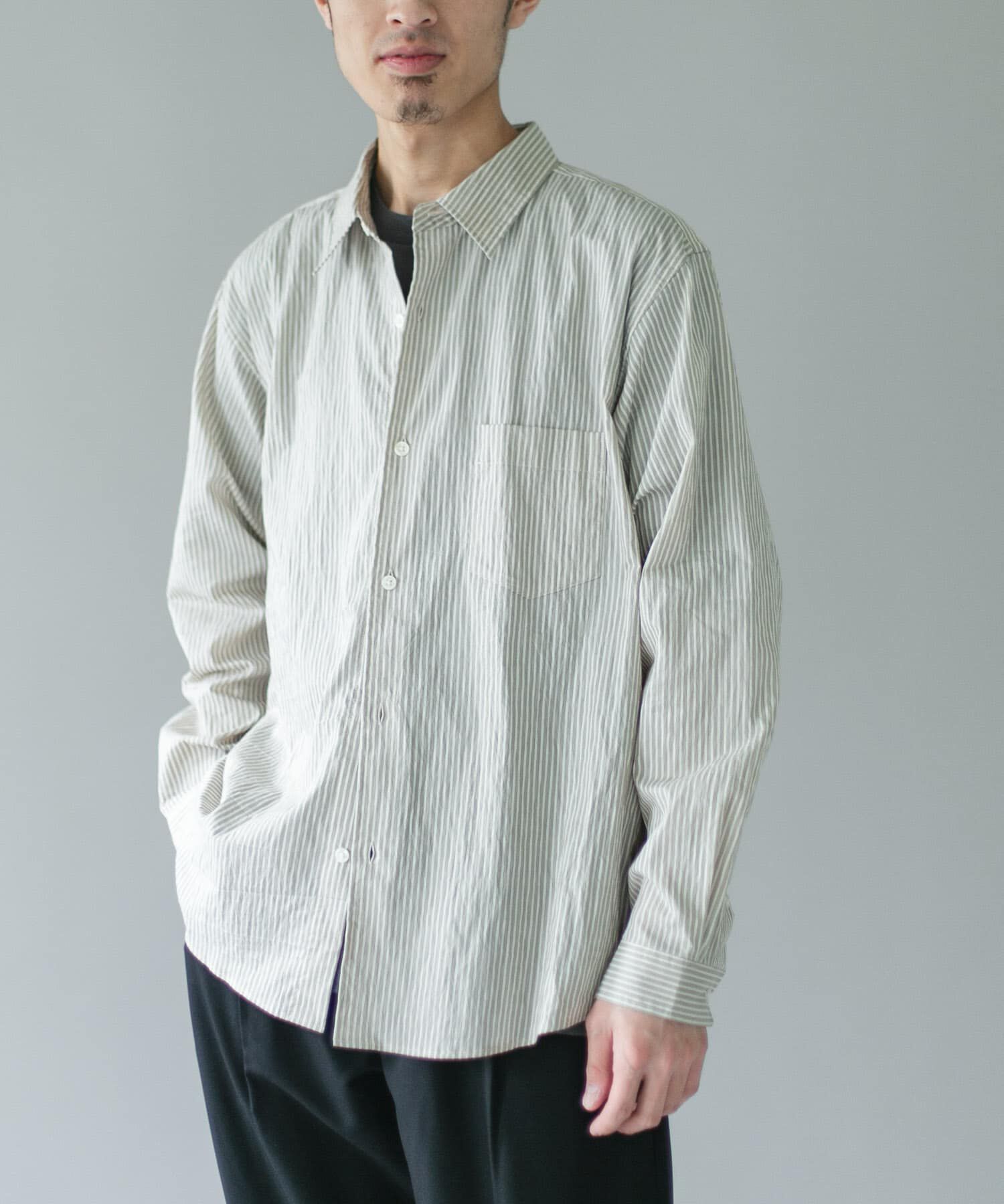 URBAN RESEARCH DOORS「ライトウェイトストライプレギュラーカラーシャツ 26AW」|シャツ・ブラウス|