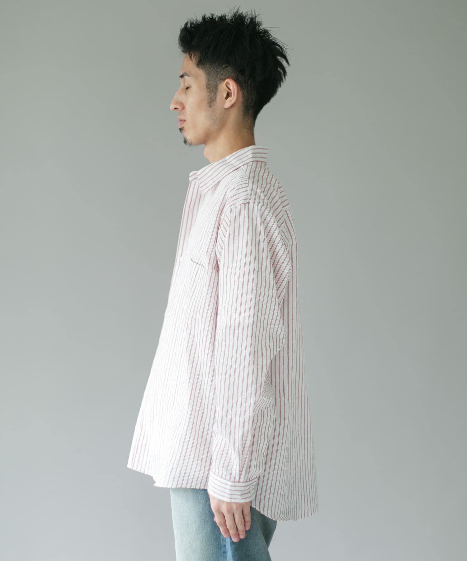 URBAN RESEARCH DOORS「ライトウェイトストライプレギュラーカラーシャツ 26AW」|シャツ・ブラウス|