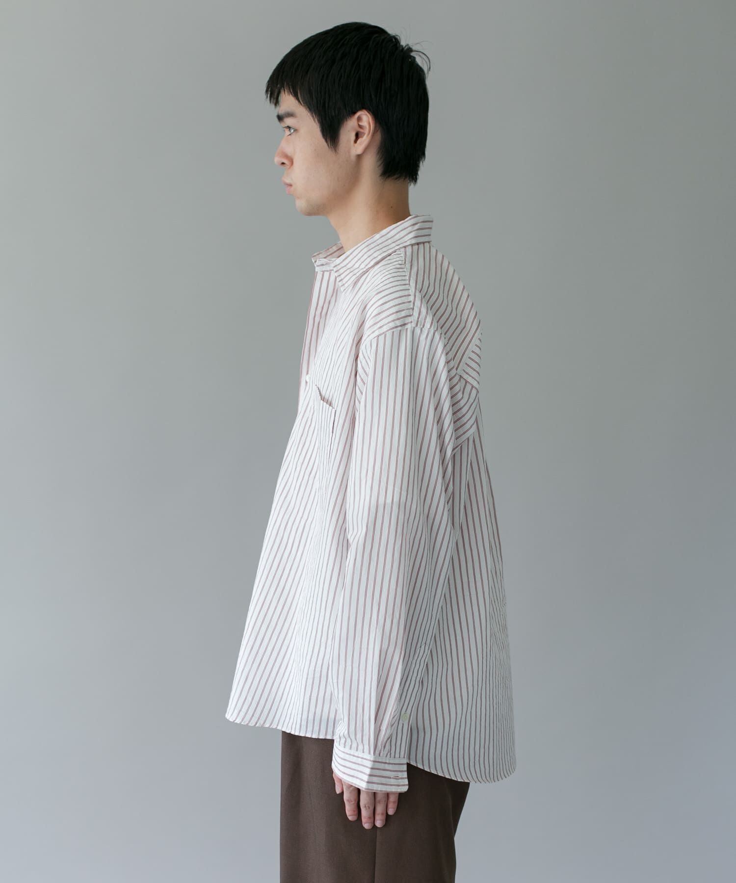 URBAN RESEARCH DOORS「ライトウェイトストライプレギュラーカラーシャツ 26AW」|シャツ・ブラウス|