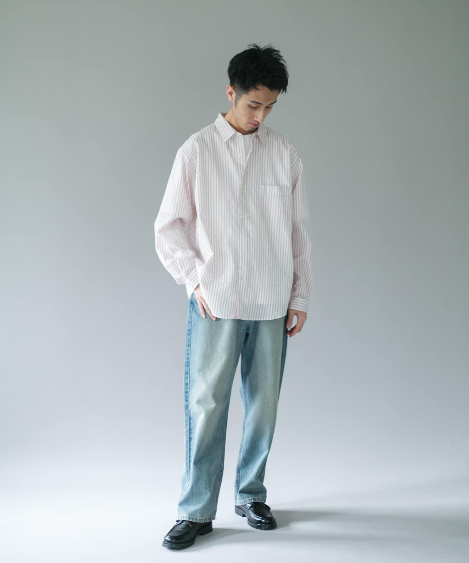 URBAN RESEARCH DOORS「ライトウェイトストライプレギュラーカラーシャツ 26AW」|シャツ・ブラウス|