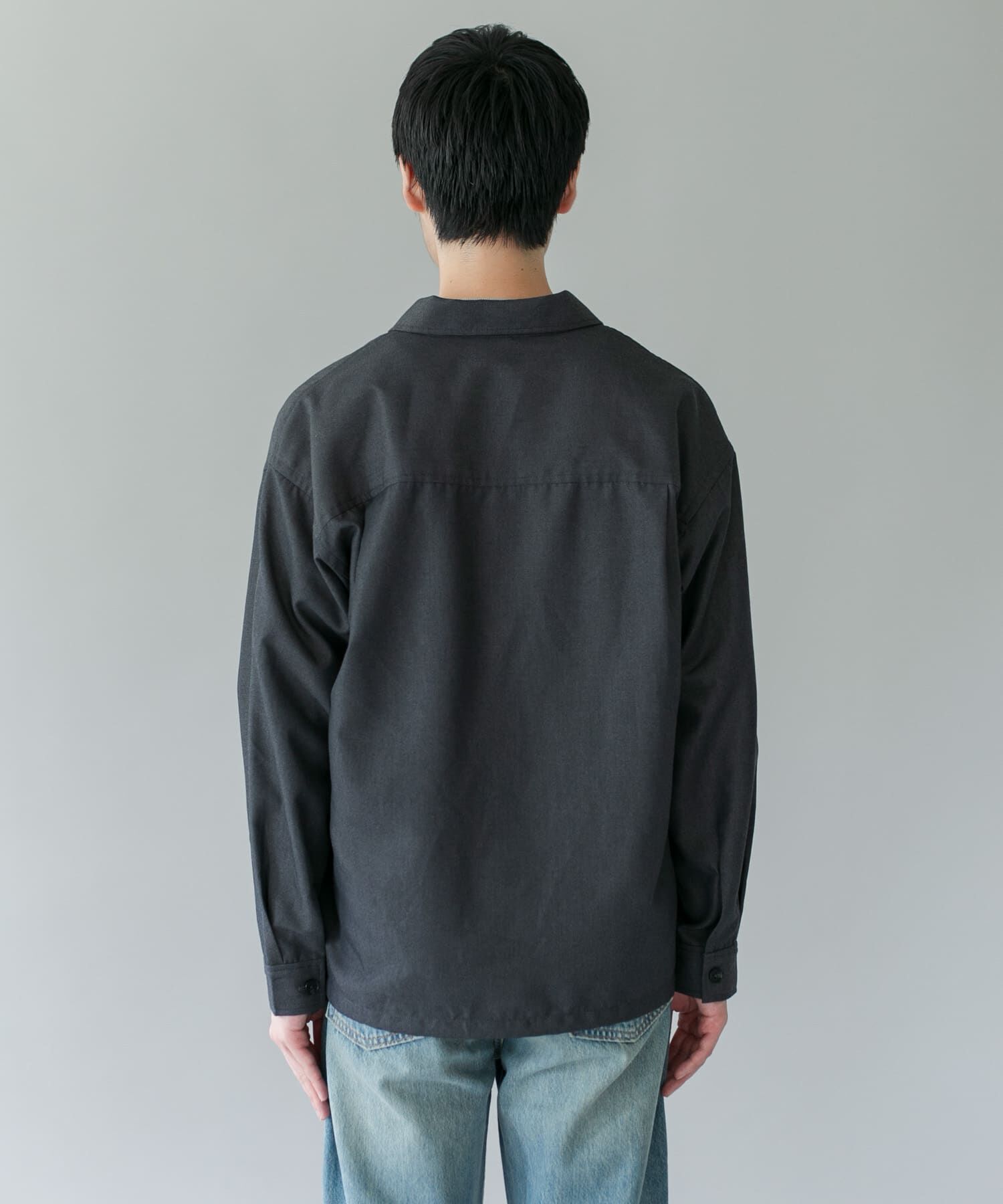URBAN RESEARCH DOORS「ジャガードチェック シャツジャケット 26AW」|ノーカラーコート|