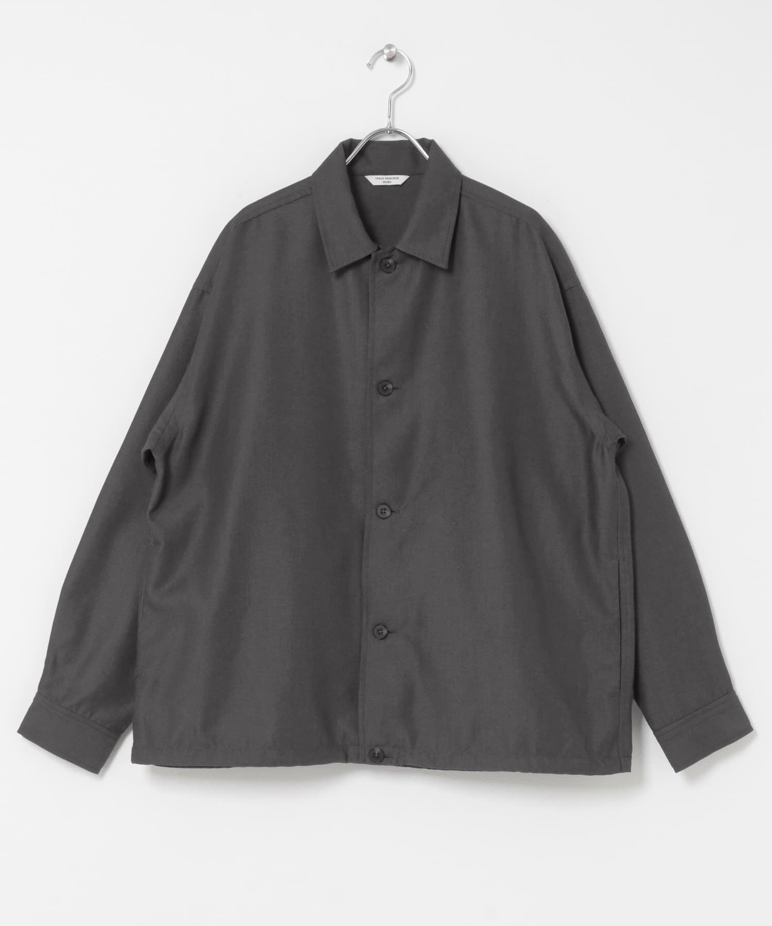 URBAN RESEARCH DOORS「ジャガードチェック シャツジャケット 26AW」|ノーカラーコート|