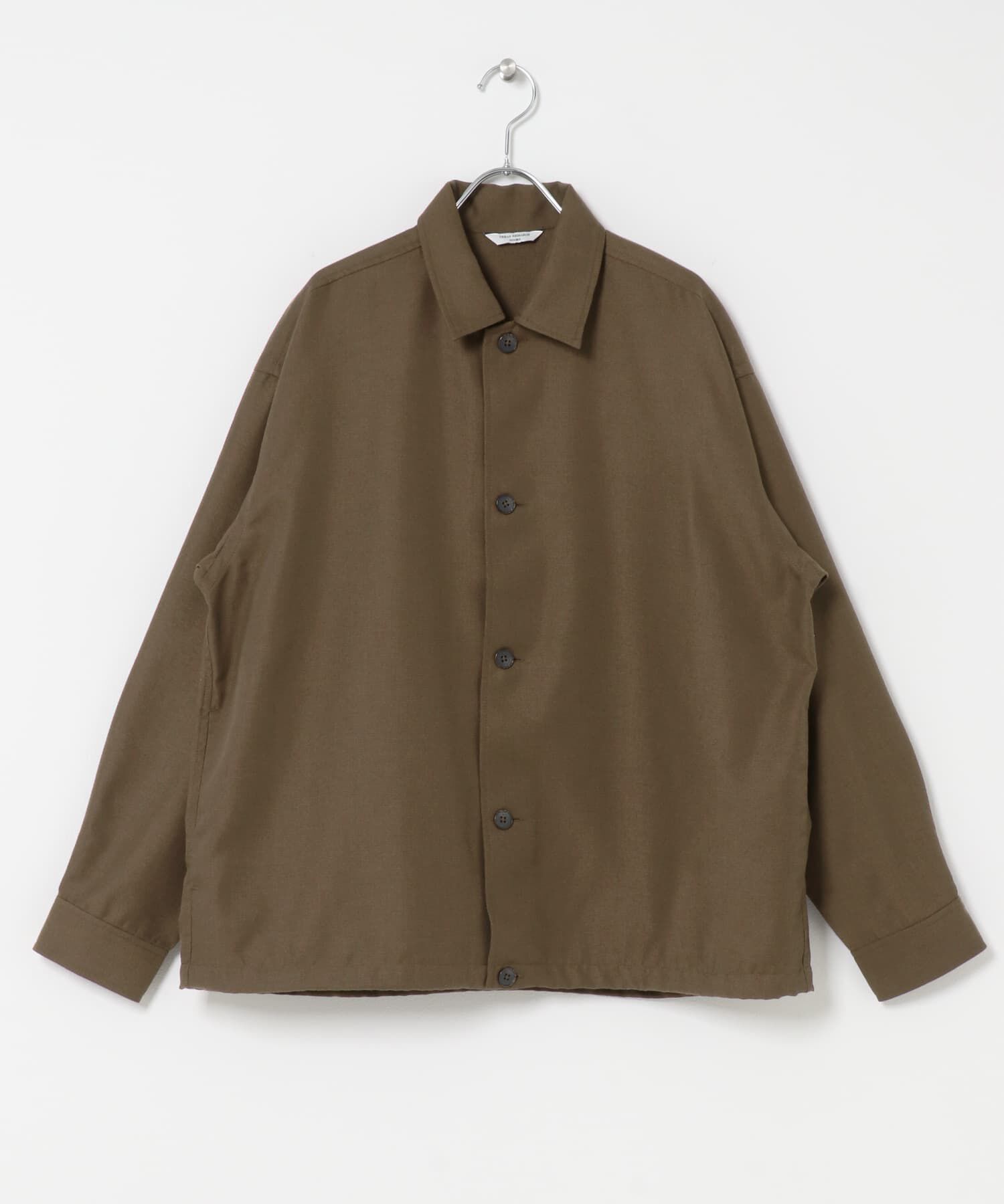 URBAN RESEARCH DOORS「ジャガードチェック シャツジャケット 26AW」|ノーカラーコート|