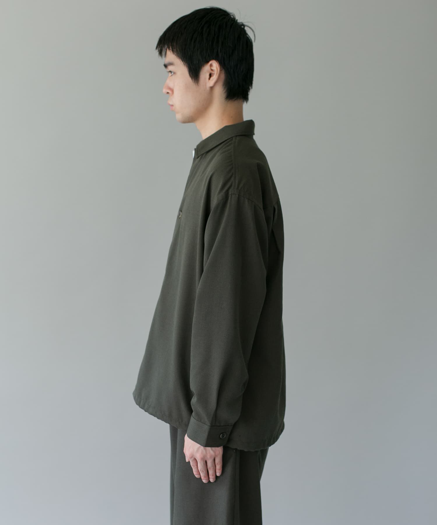 URBAN RESEARCH DOORS「ジャガードチェック シャツジャケット 26AW」|ノーカラーコート|