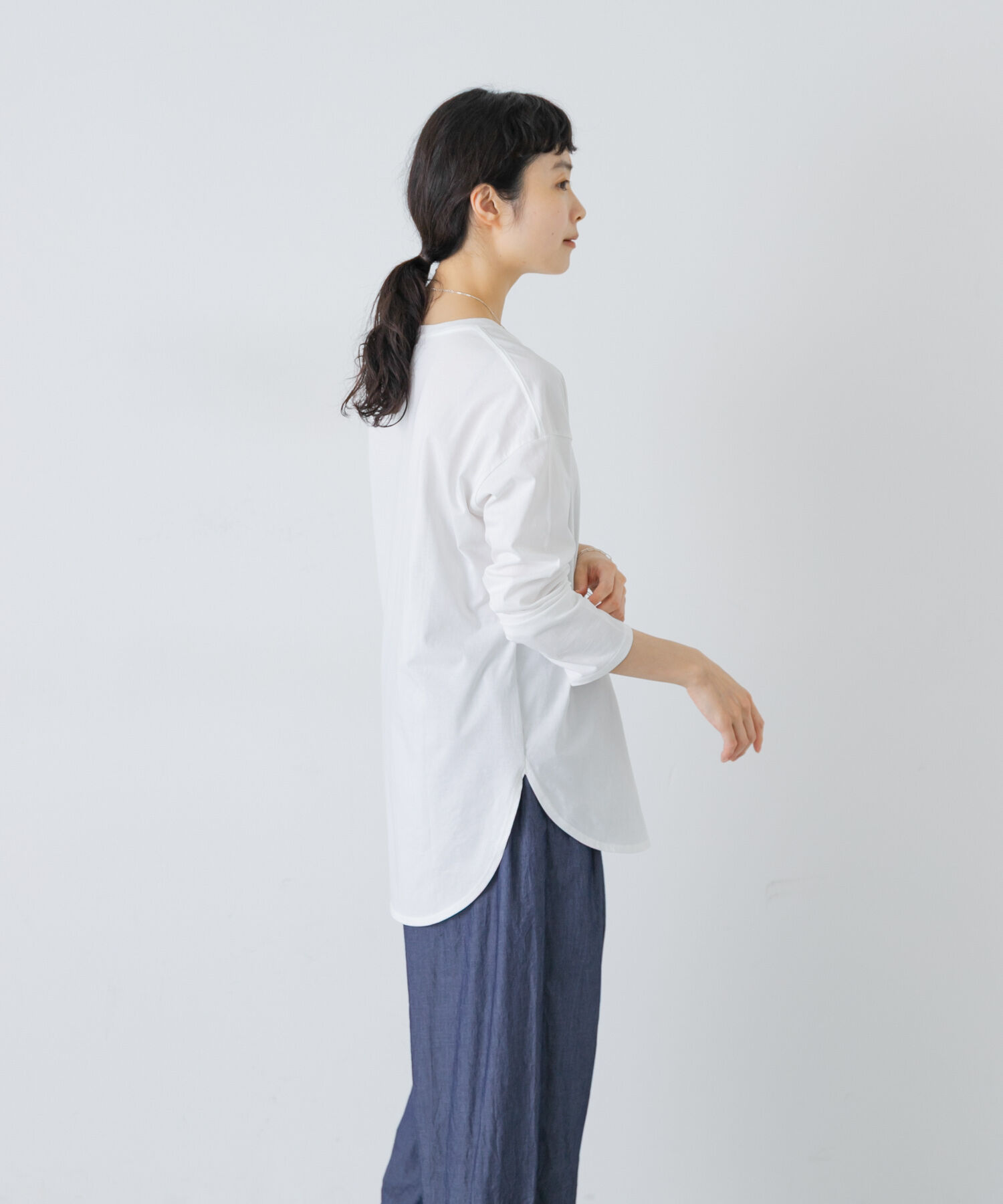 かぐれ「コットンラウンドカットソー」|Tシャツ・カットソー|