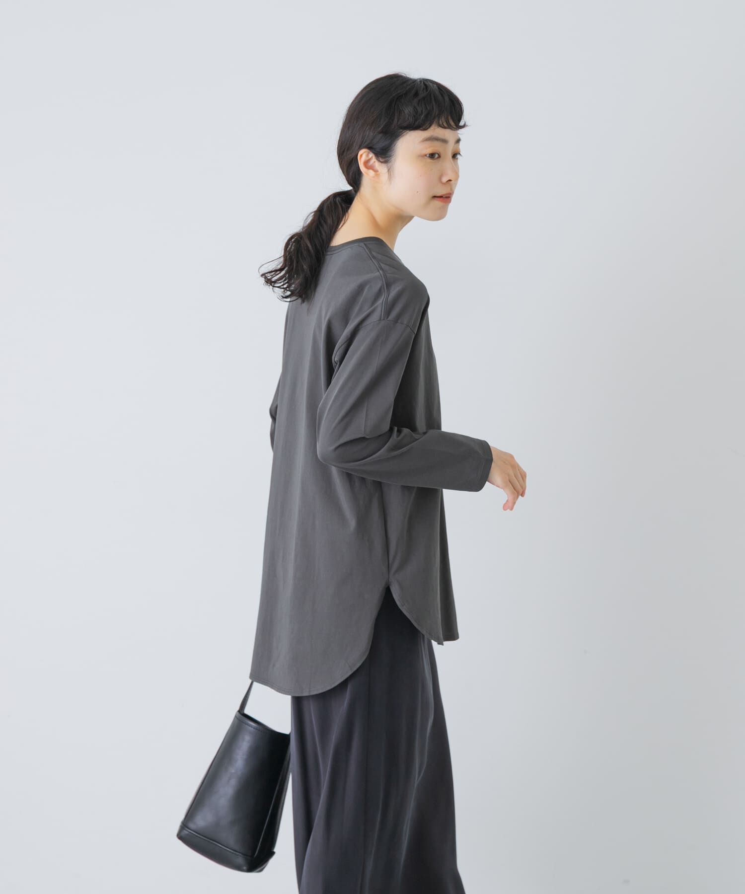 かぐれ「コットンラウンドカットソー」|Tシャツ・カットソー|