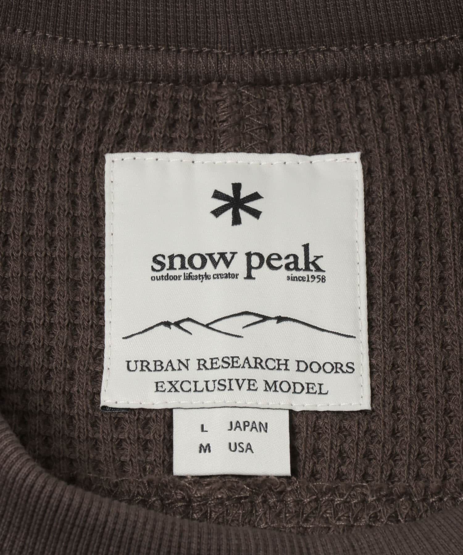 URBAN RESEARCH DOORS「『別注』Snow Peak Apparel&times;DOORS　HEAVYWEIGHT WAFFLE PULLOVER 26AW」|Tシャツ・カットソー|