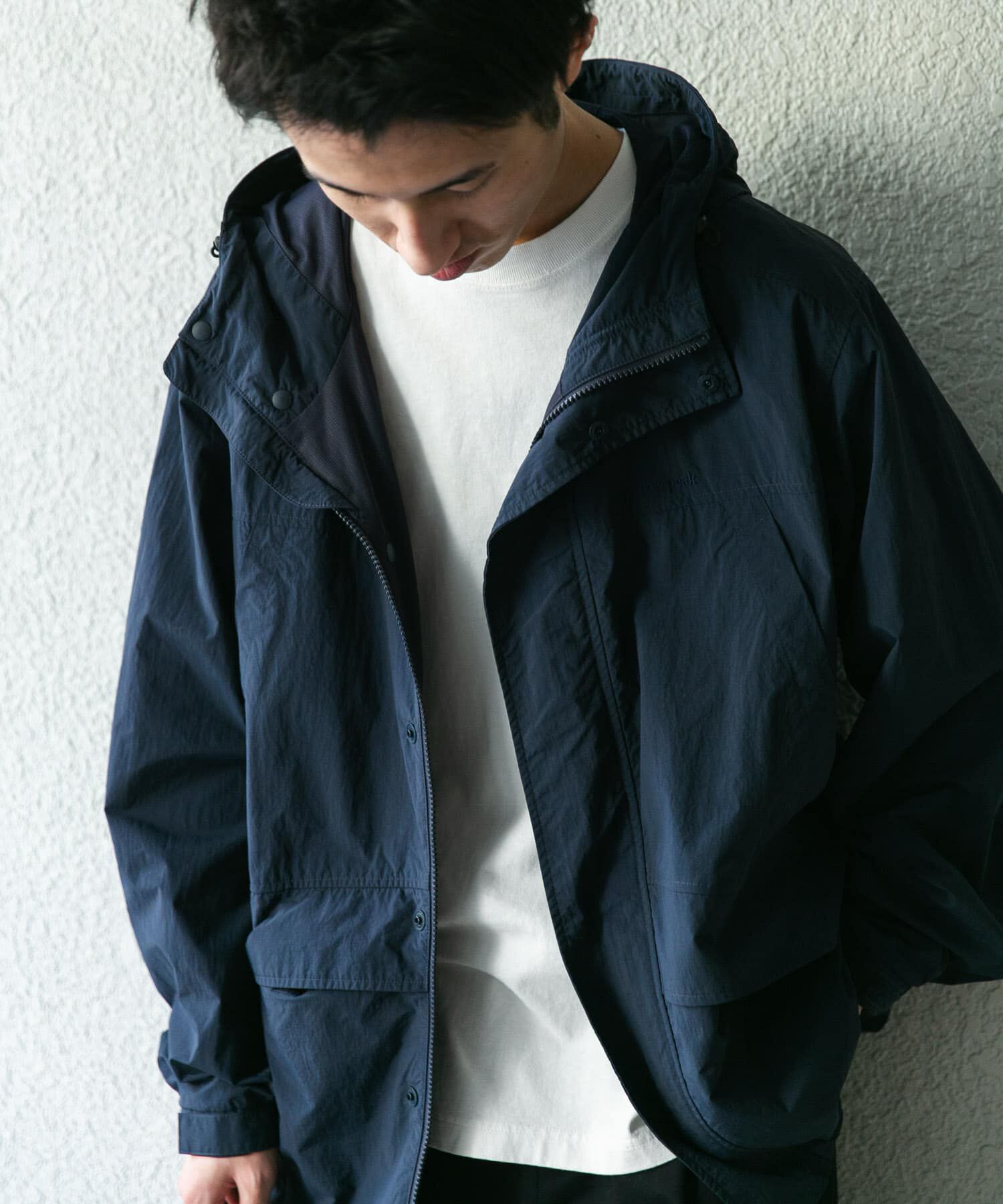 URBAN RESEARCH DOORS「『別注』Snow Peak Apparel&times;DOORS　NYLON TUSSAH PARKA 26AW」|ノーカラーコート|