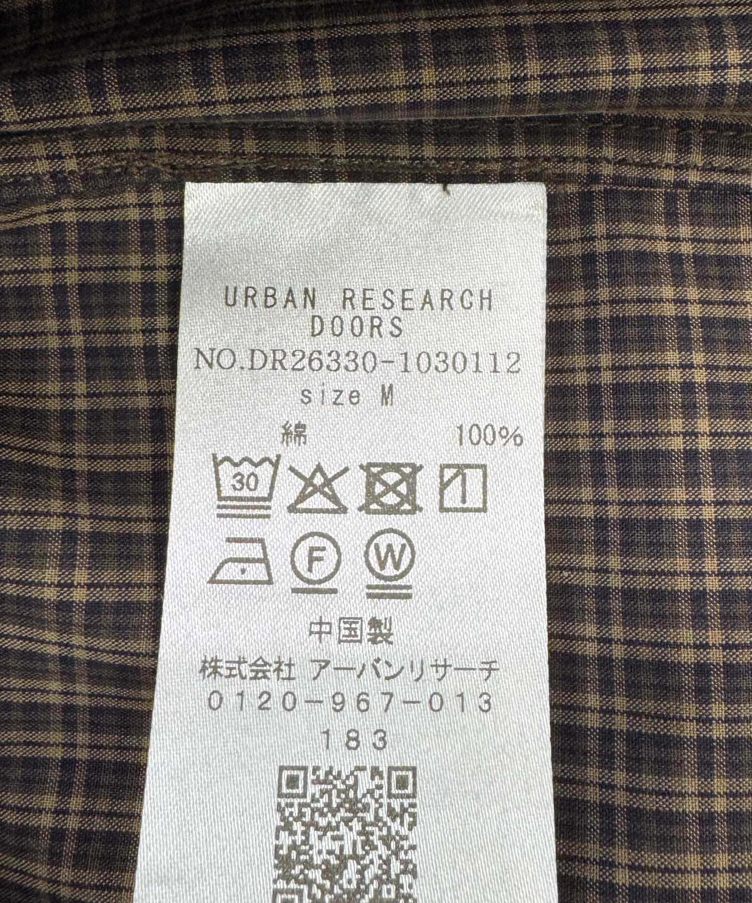 URBAN RESEARCH DOORS「OG Cotton Poplin Plaid Shirts」|シャツ・ブラウス|