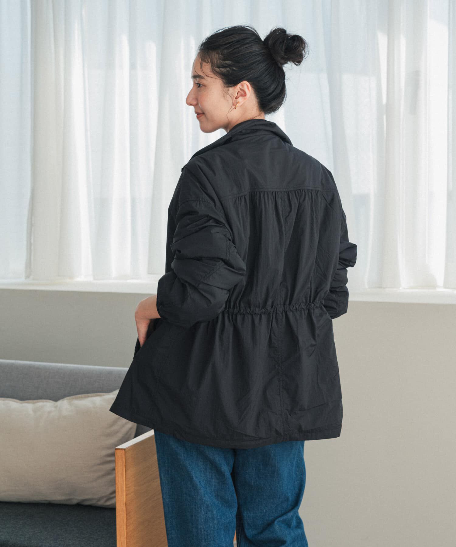 URBAN RESEARCH DOORS「『WEB限定』撥水中綿ウエストギャザーブルゾン 26AW」|ブルゾン・スタジャン|