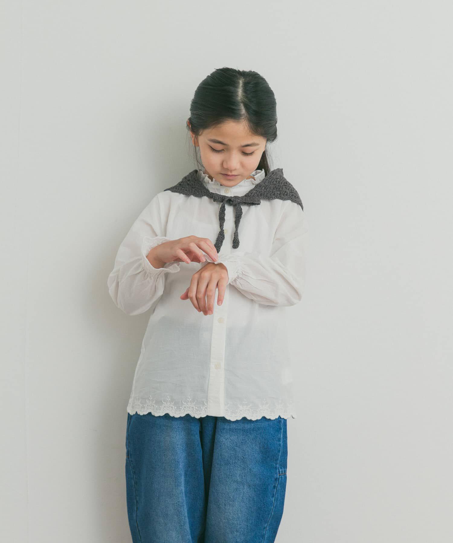 URBAN RESEARCH DOORS「スカラップ刺繍フリルブラウス(KIDS)」|その他|
