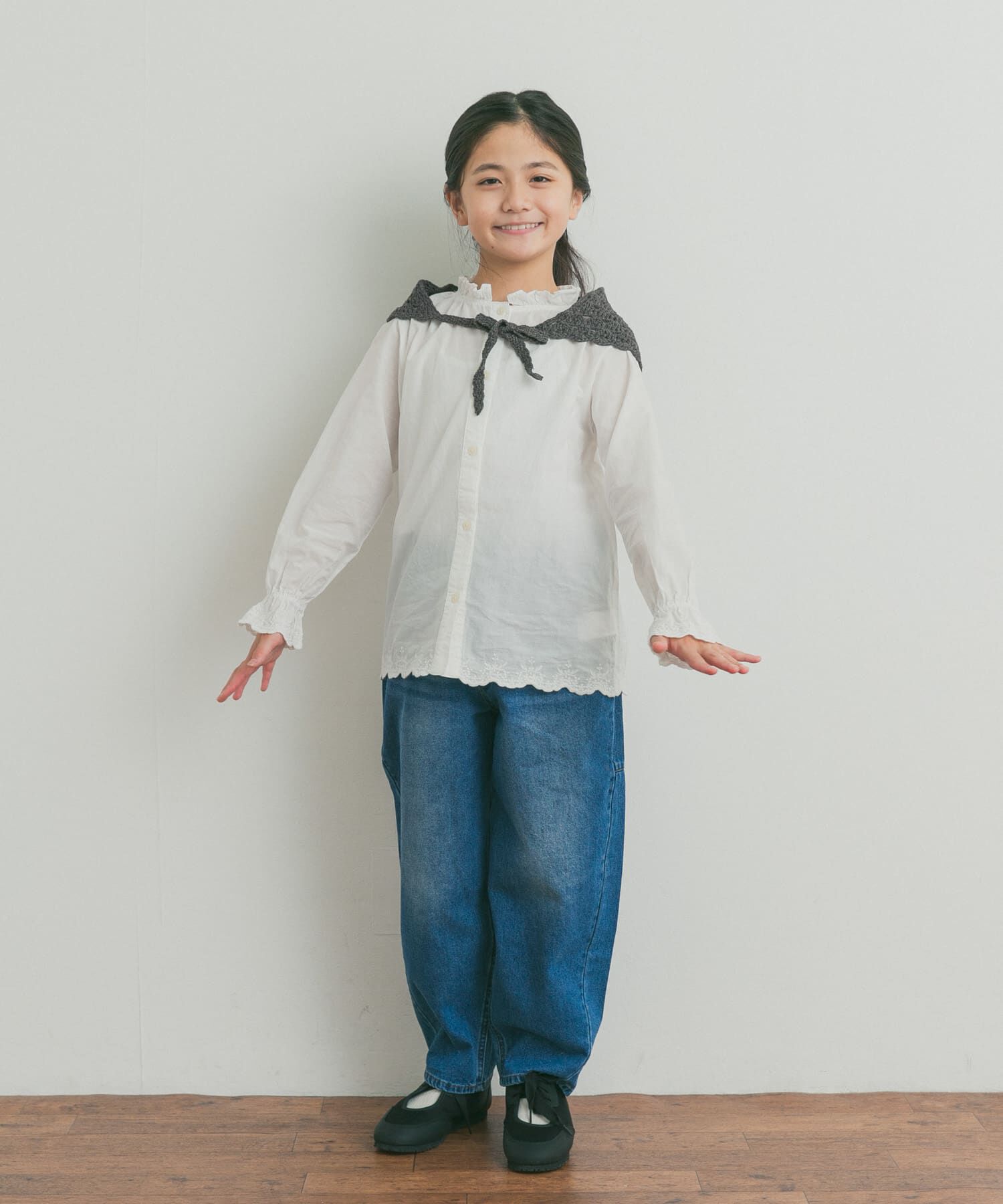 URBAN RESEARCH DOORS「スカラップ刺繍フリルブラウス(KIDS)」|その他|