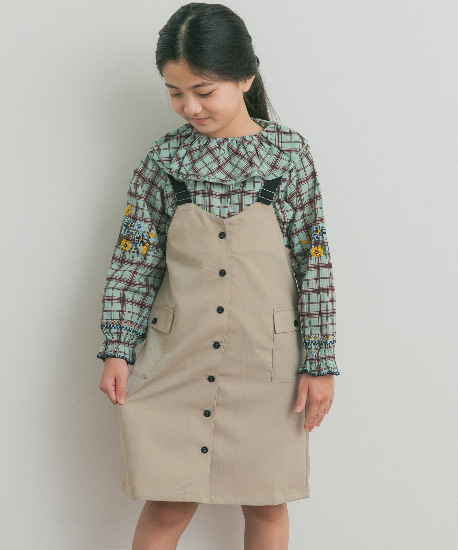 URBAN RESEARCH DOORS「クロスステッチブラウス(KIDS)」|その他|ミント