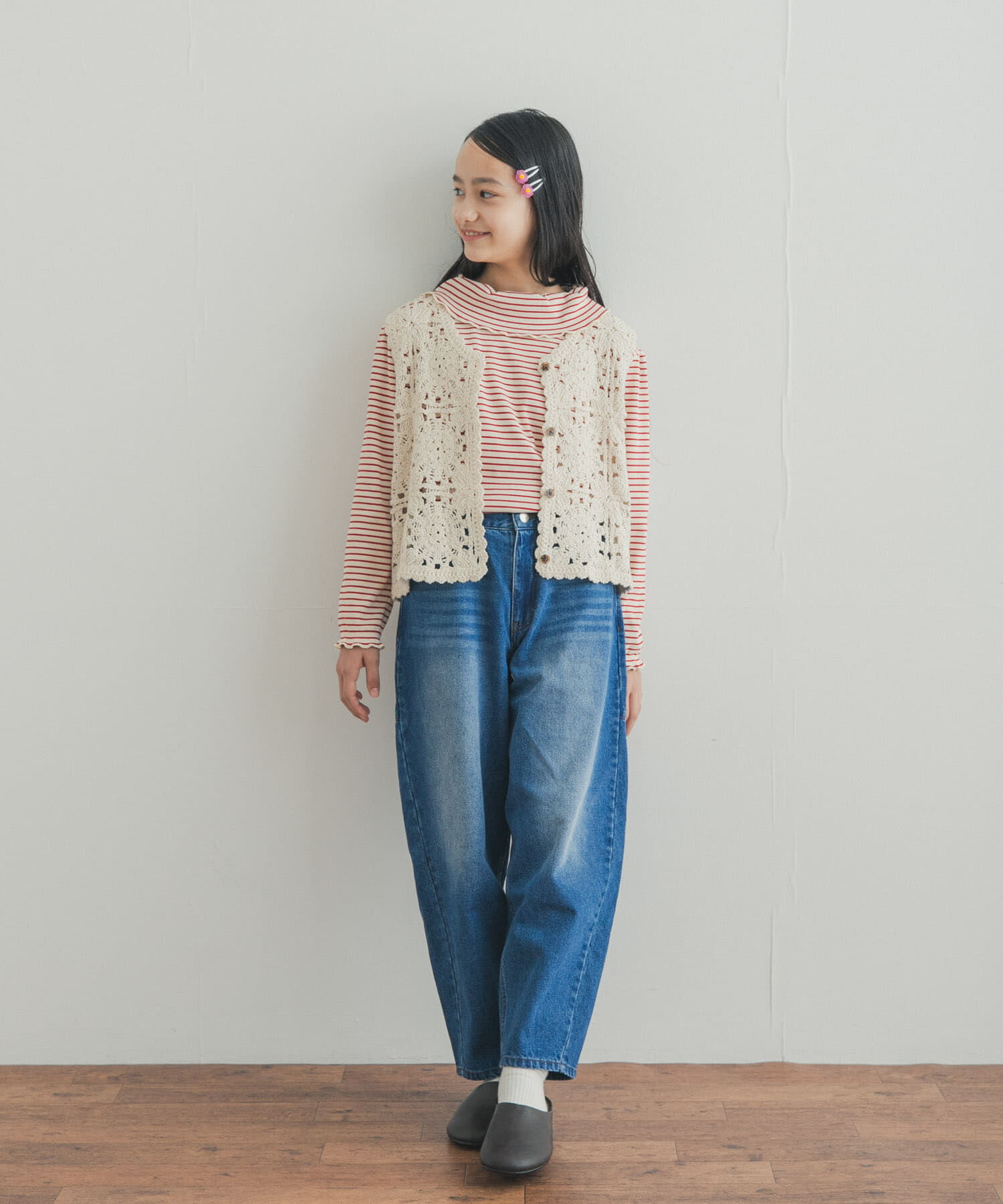 URBAN RESEARCH DOORS「『150サイズ』クロシェベスト(KIDS)」|ニット・セーター|