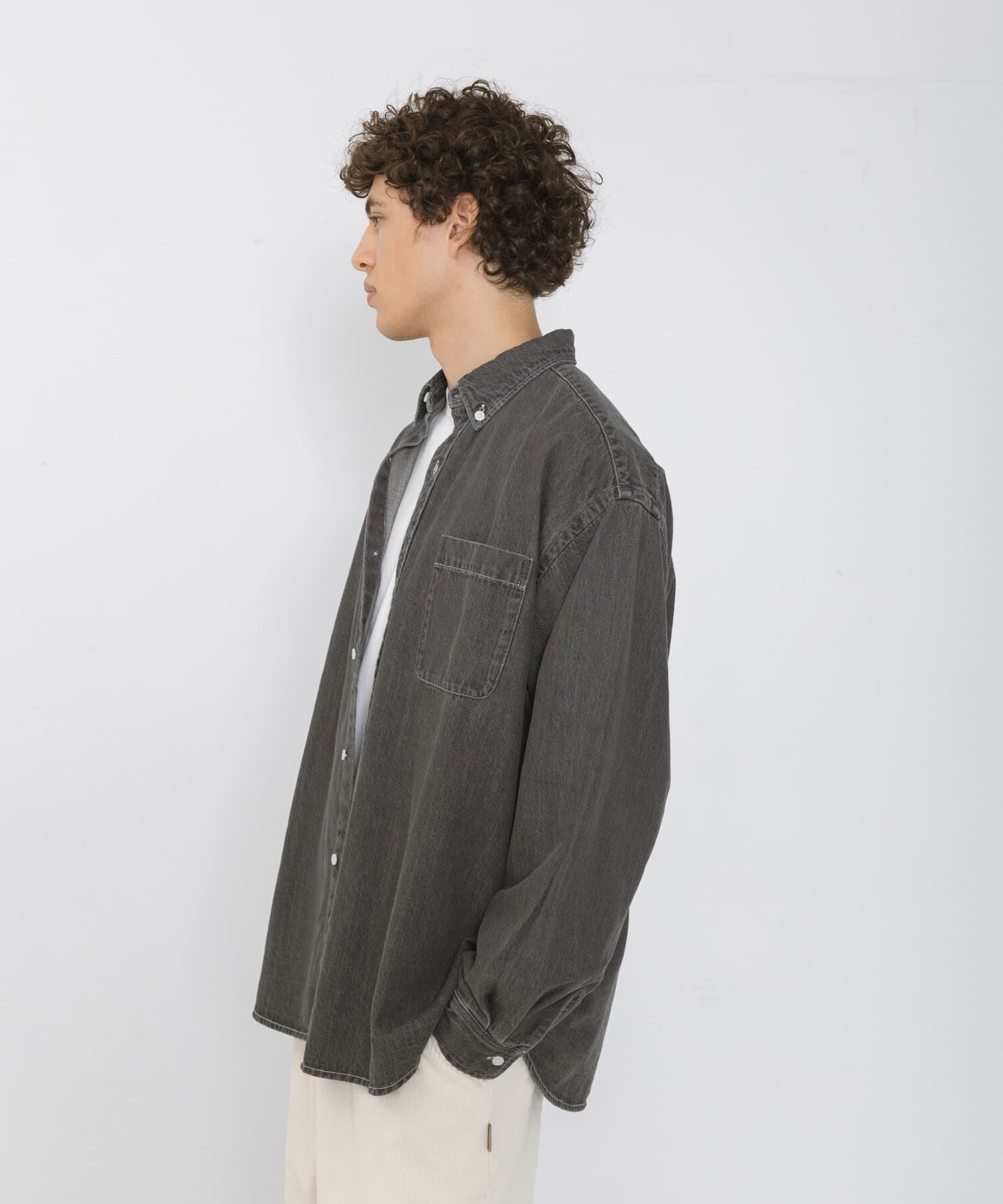 Sonny Label 「オーバーサイズデニムボタンダウンシャツ」|シャツ・ブラウス|