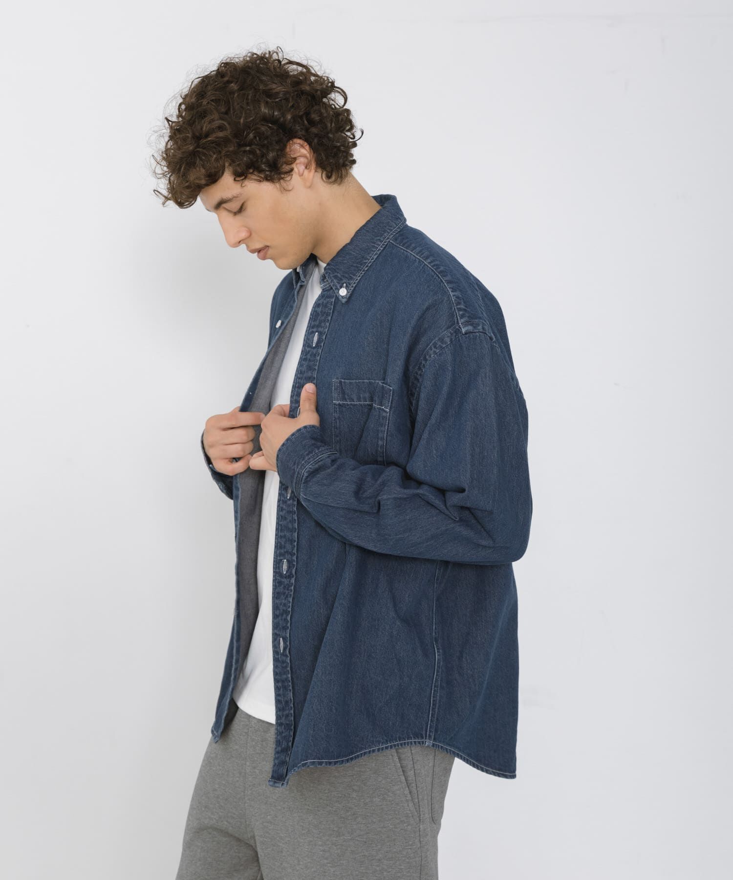 Sonny Label 「オーバーサイズデニムボタンダウンシャツ」|シャツ・ブラウス|