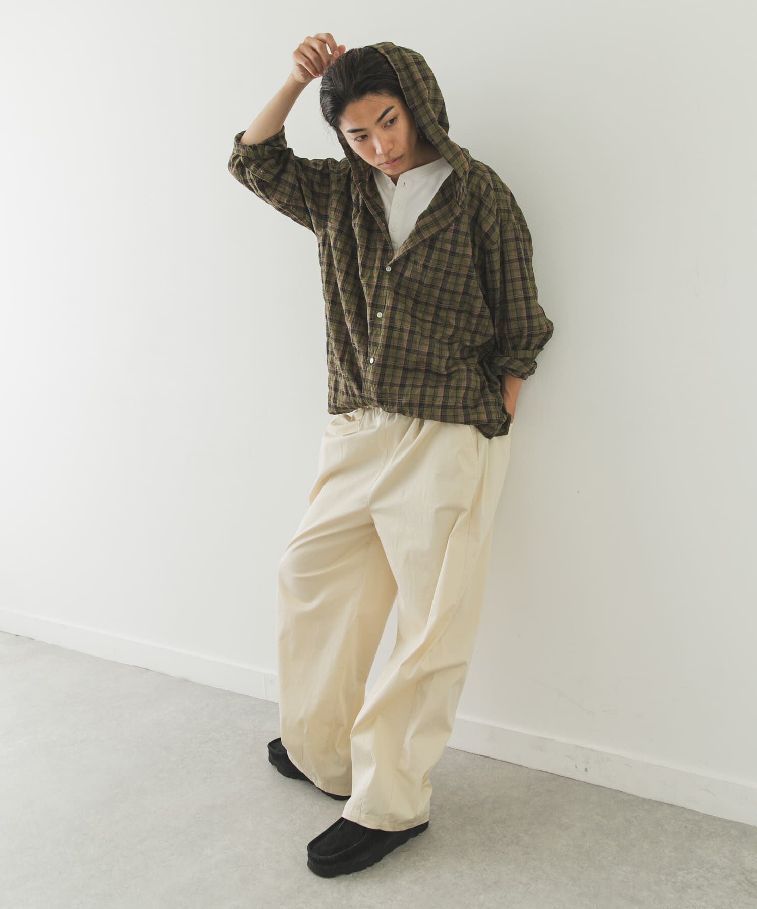 Sonny Label 「チェックフーデッドシャツ」|シャツ・ブラウス|