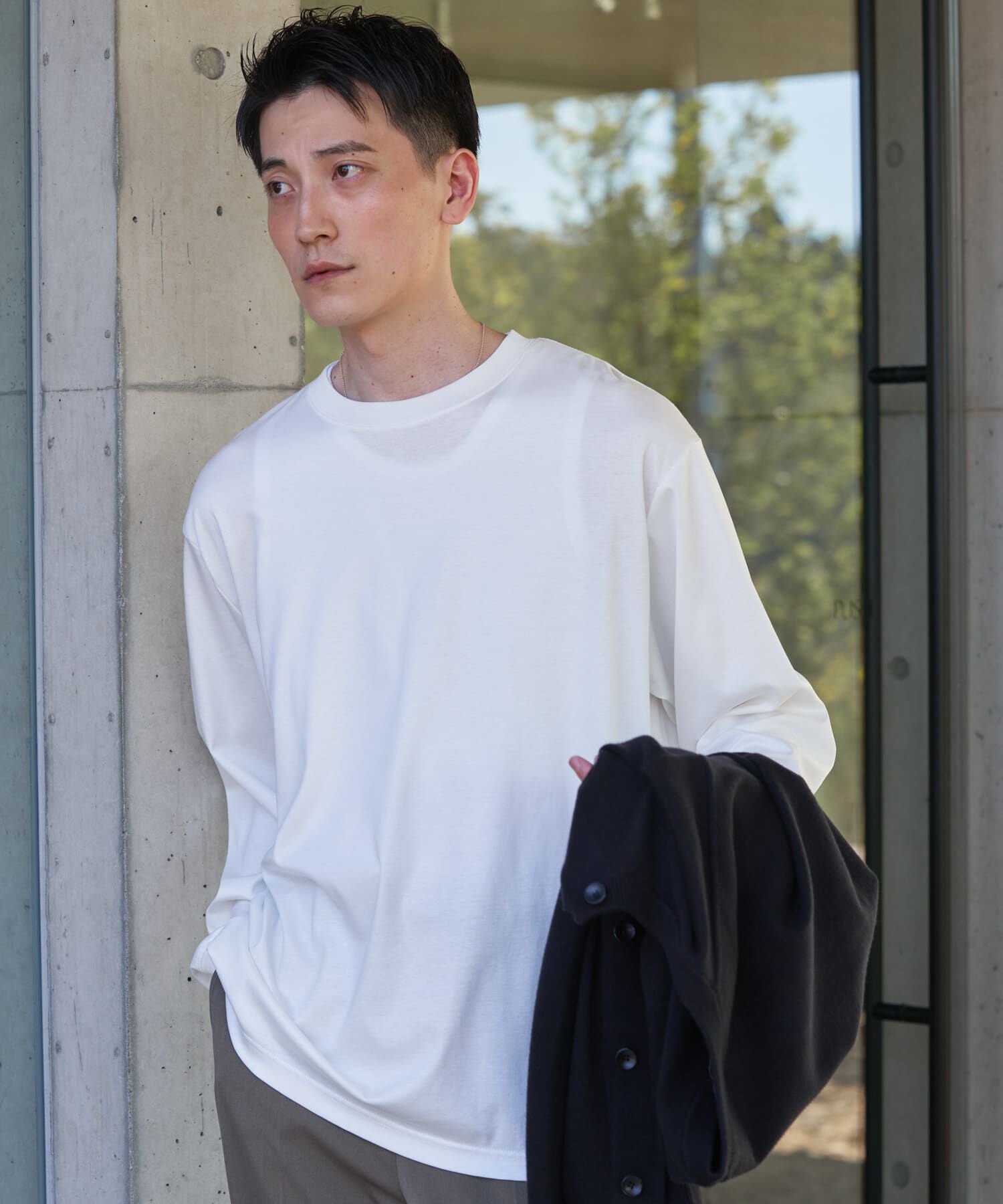 URBAN RESEARCH DOORS「『UR TECH』完声ロングスリーブクルーネックTシャツ」|Tシャツ・カットソー|